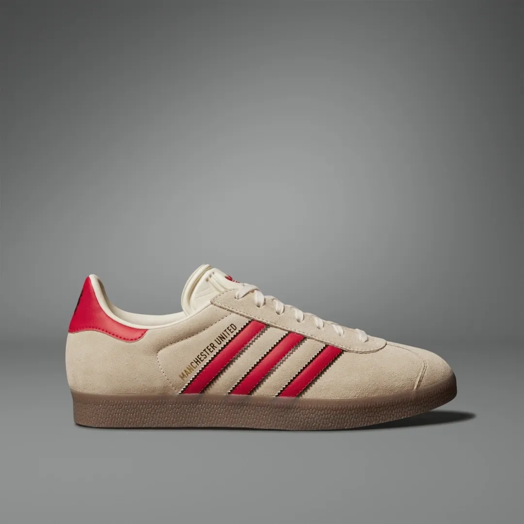 adidas Originals Gazelle Manchester United, Ecru Tint | JS3040