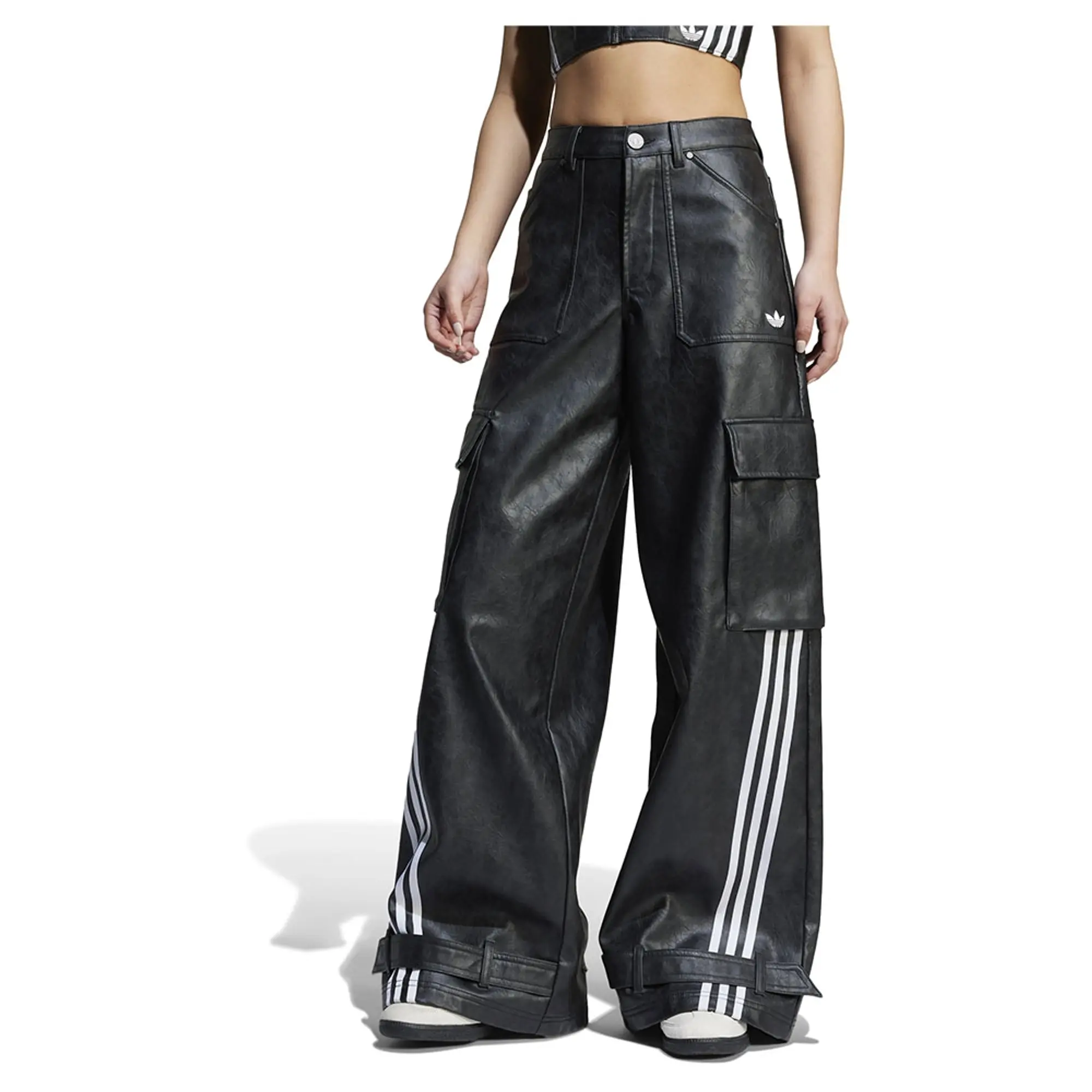 Adidas Originals Faux Leather Pants | JX9226 | FOOTY.COM