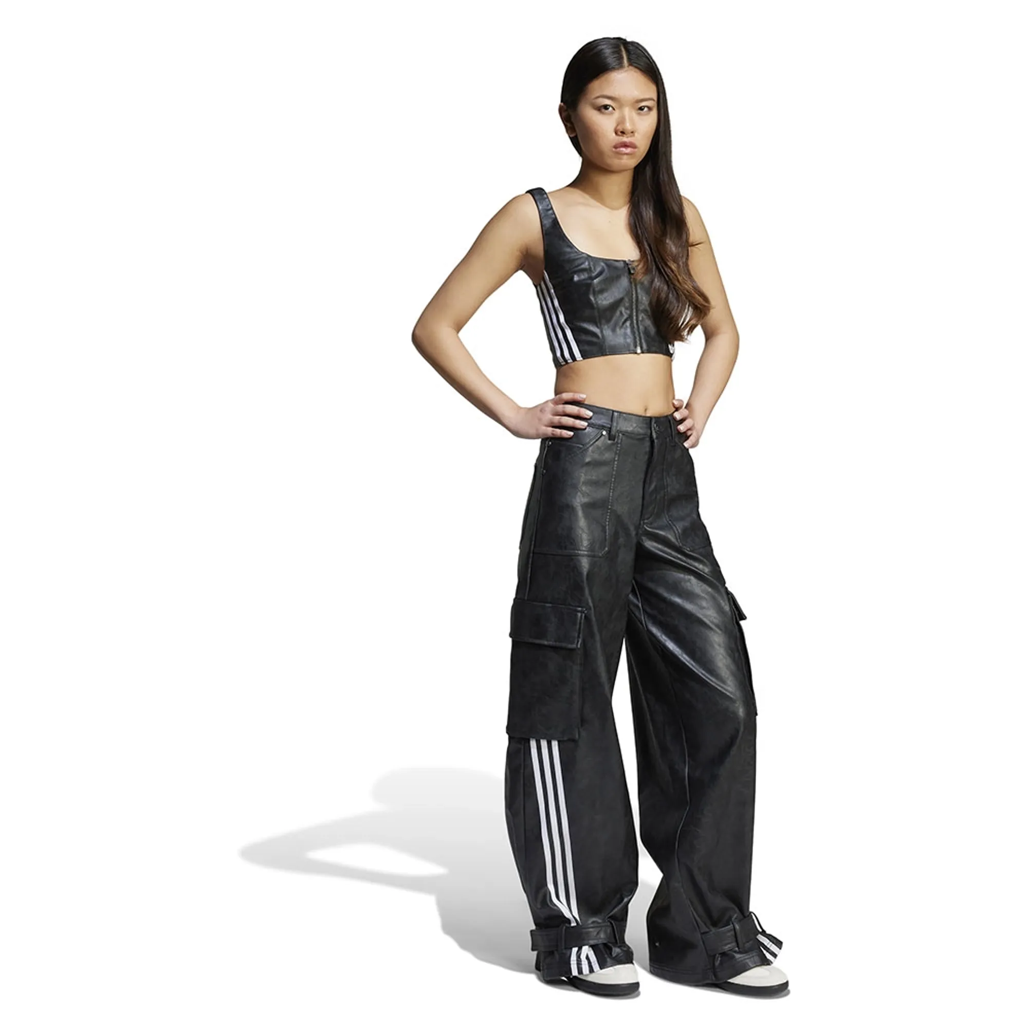 Adidas Originals Faux Leather Pants | JX9226 | FOOTY.COM
