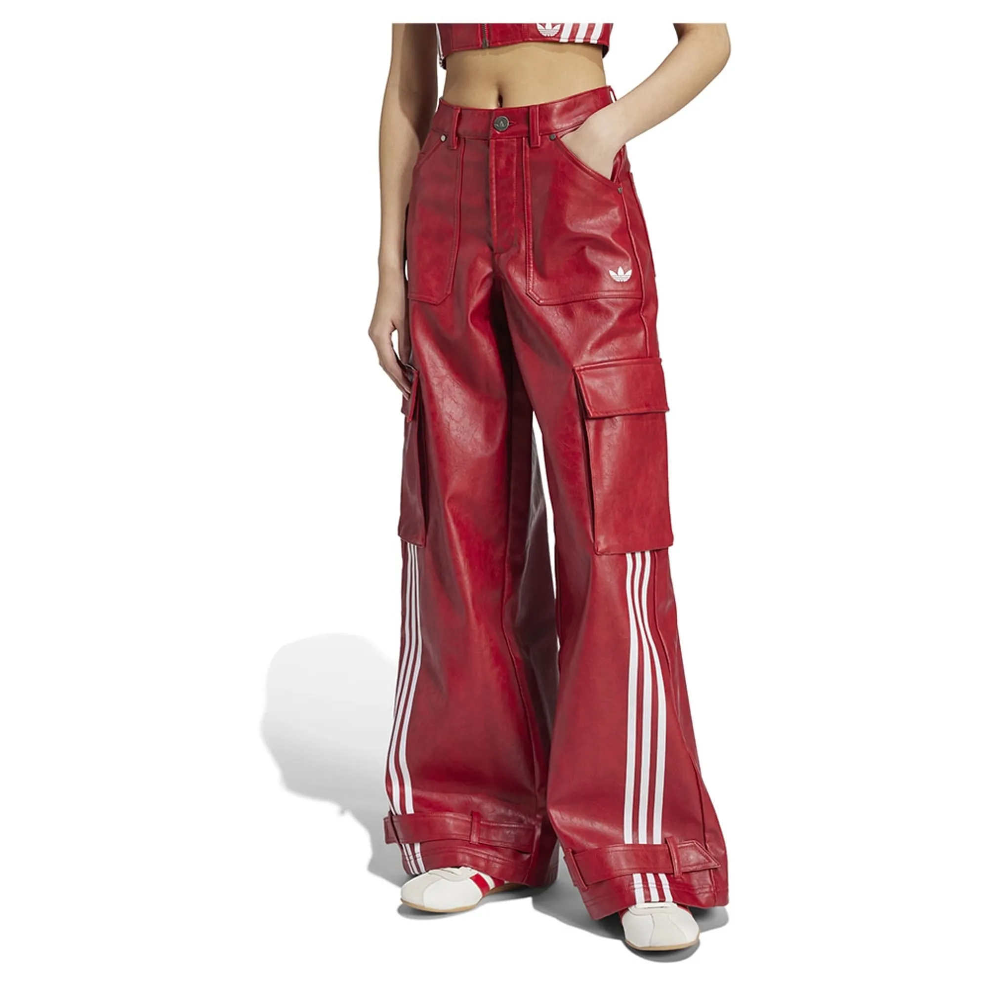 Adidas Originals Faux Leather Pants | JX9227 | FOOTY.COM