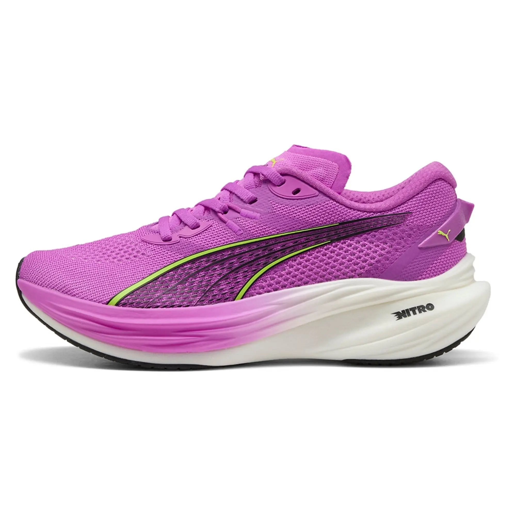 PUMA Women's Deviate NITRO 3 Running Shoes - Pure Magenta/Yellow Alert/White - UK 8 - Pink