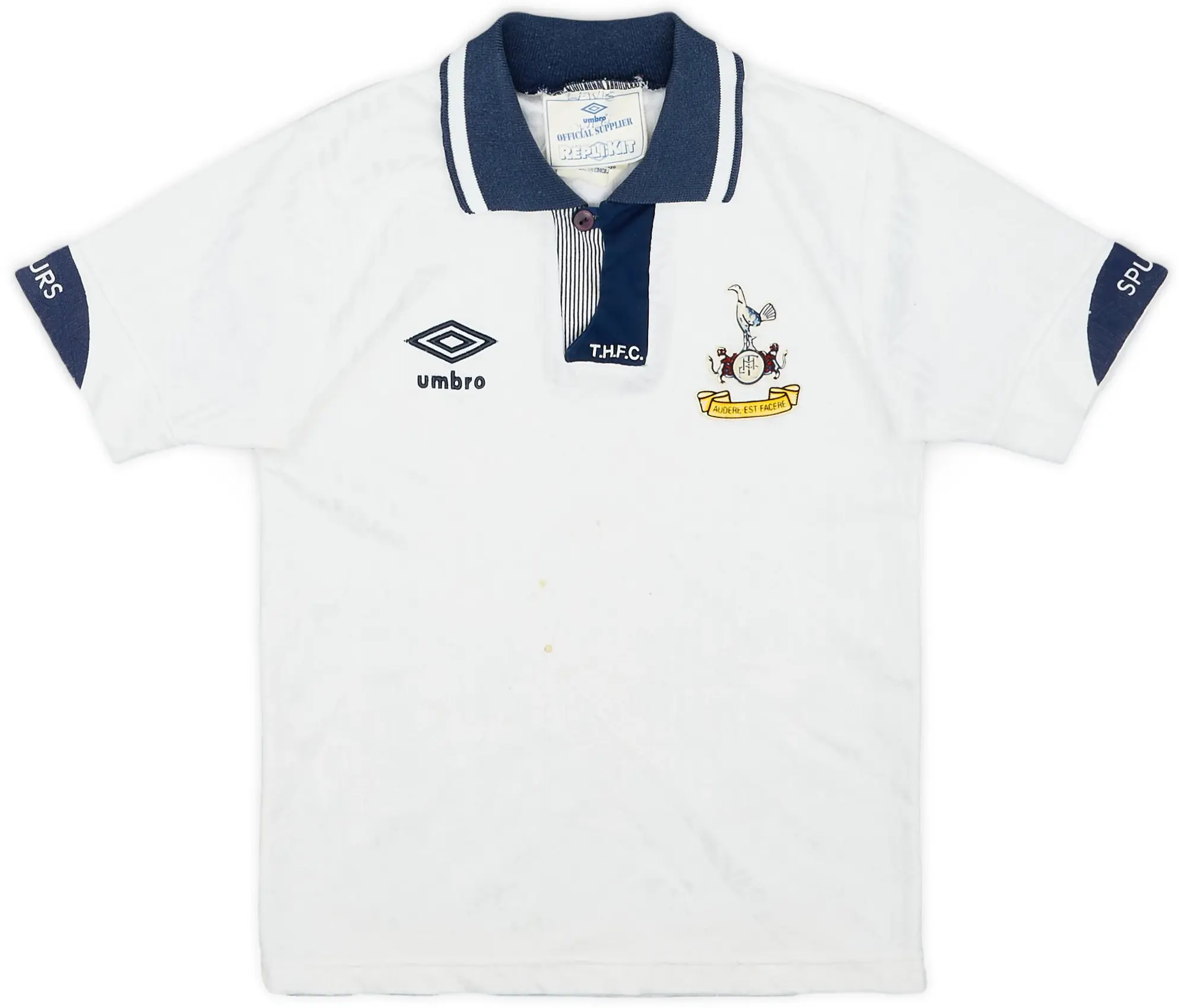 Umbro 1991-93 Tottenham Home Shirt - 5/10 - (S.Boys)