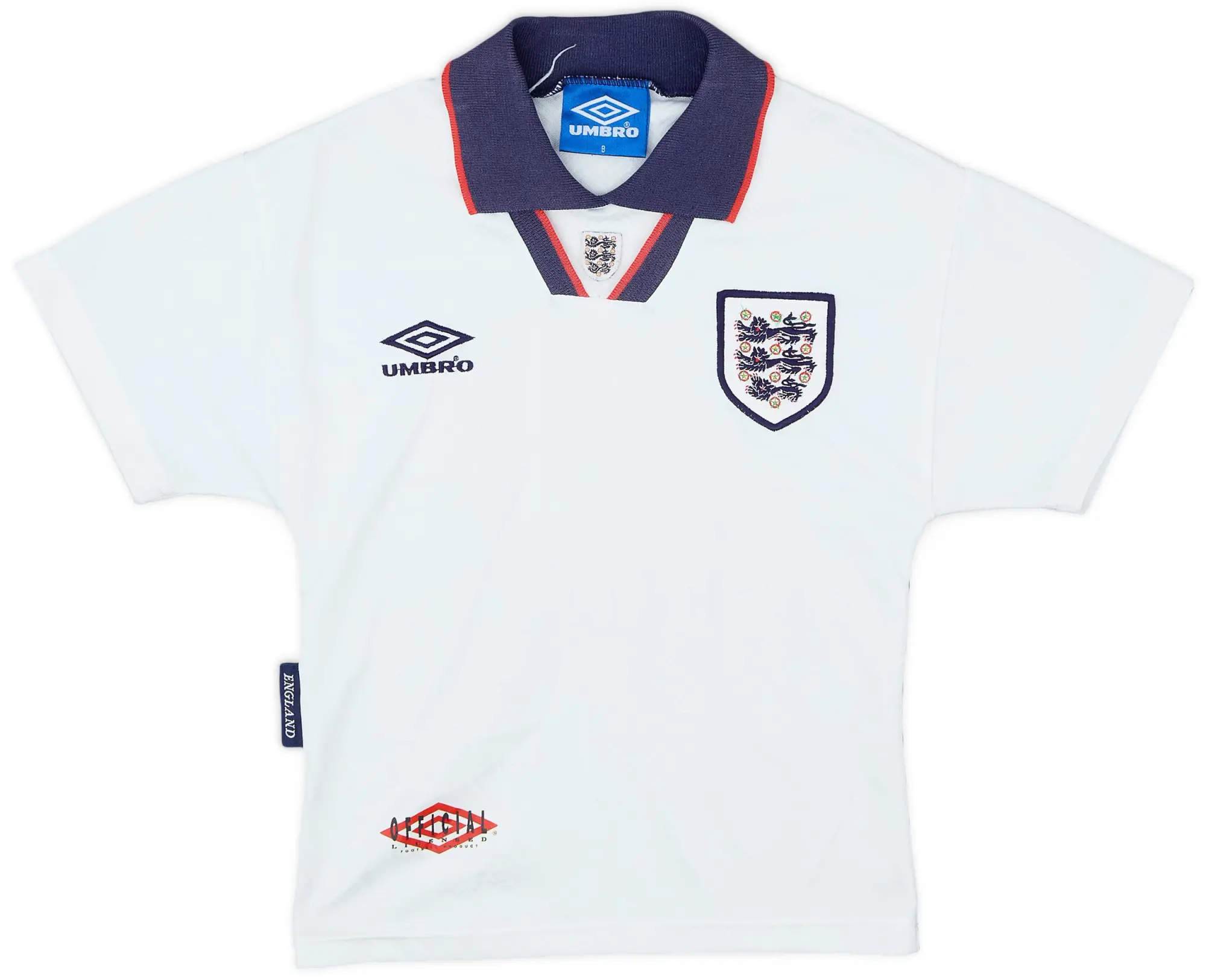 Umbro 1993-95 England Home Shirt - 9/10 - (S.Boys)