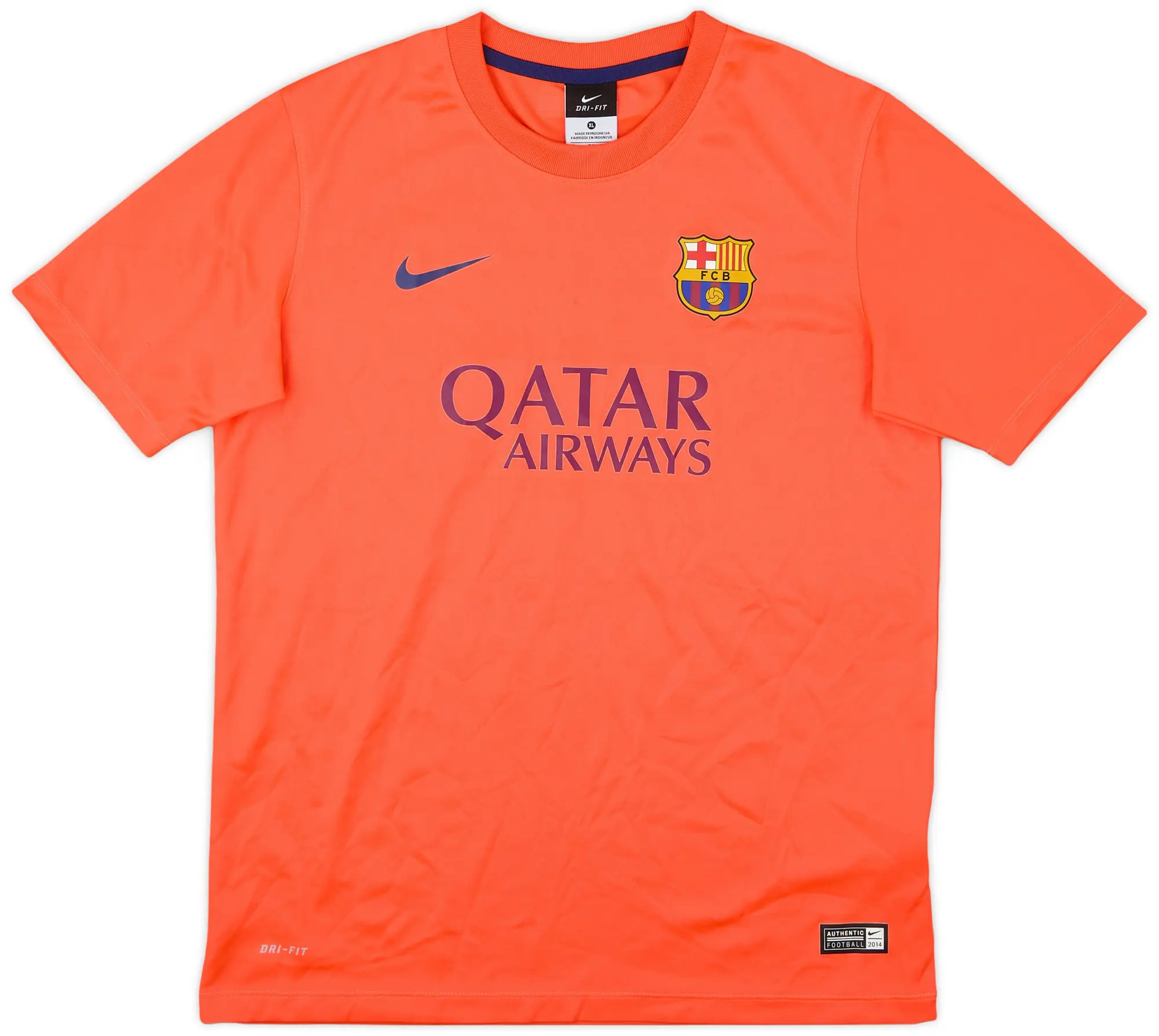 Nike 2014-15 Barcelona Basic Away Shirt - 9/10 - (XL.Boys)