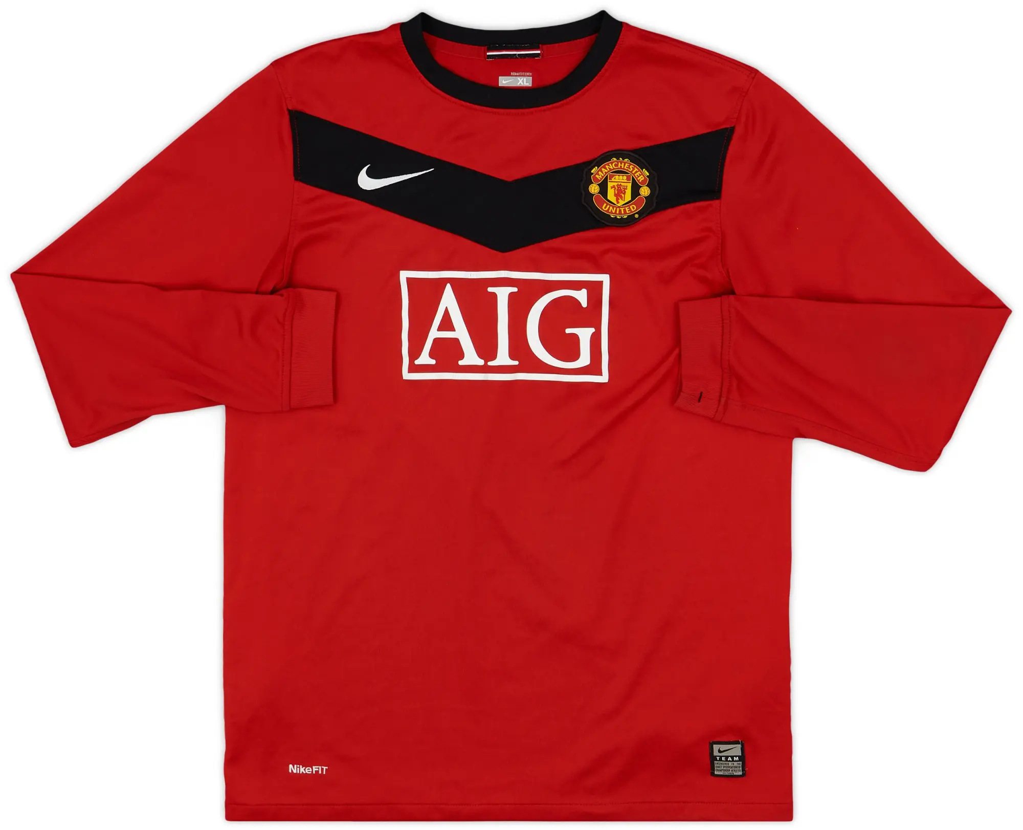 Nike 2009-10 Manchester United Home L/S Shirt - 6/10 - (XL.Boys)