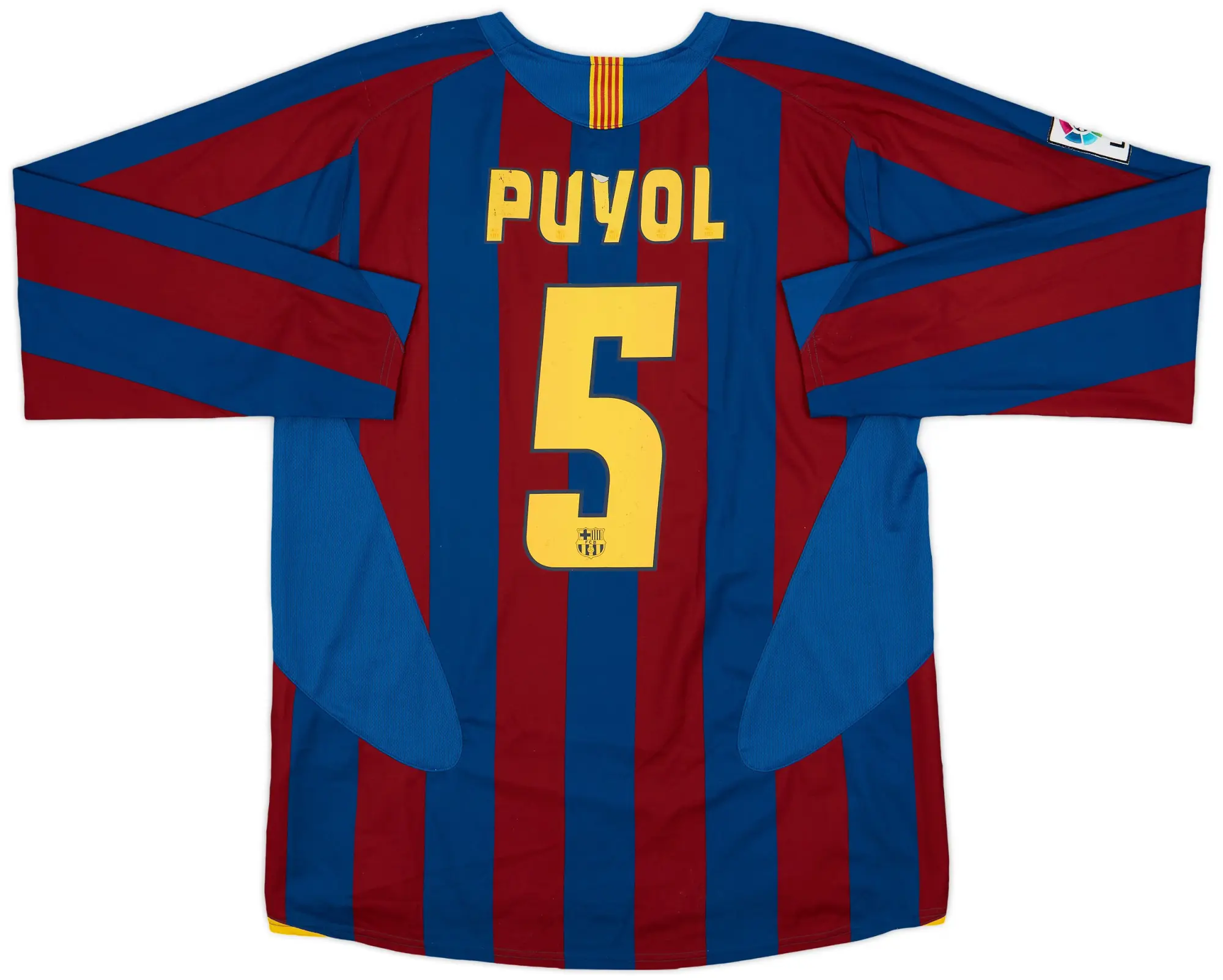 Nike 2005-06 Barcelona Home L/S Shirt Puyol #5 - 6/10 - (L)