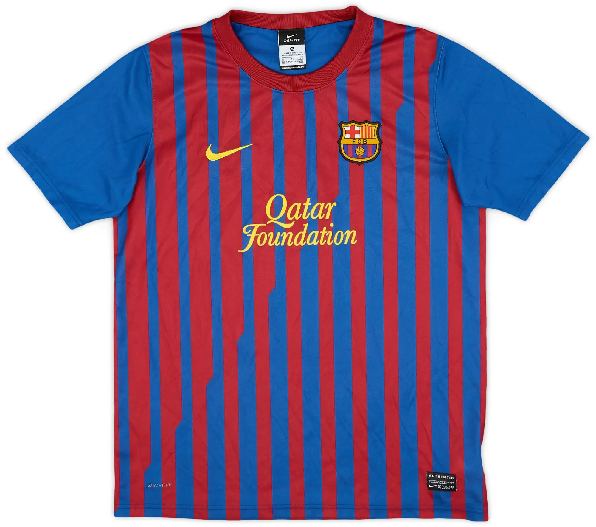 Nike 2011-12 Barcelona Basic Home Shirt - 8/10 - (XL.Boys)