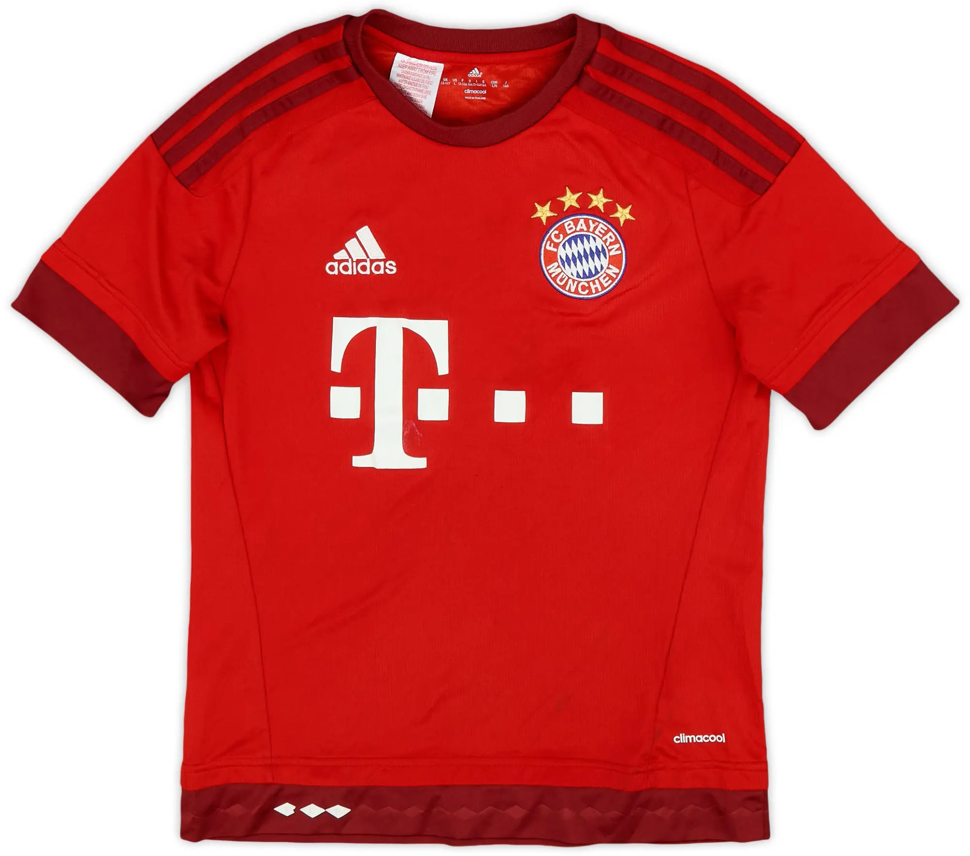 adidas 2015-16 Bayern Munich Home Shirt - 8/10 - (L.Boys)