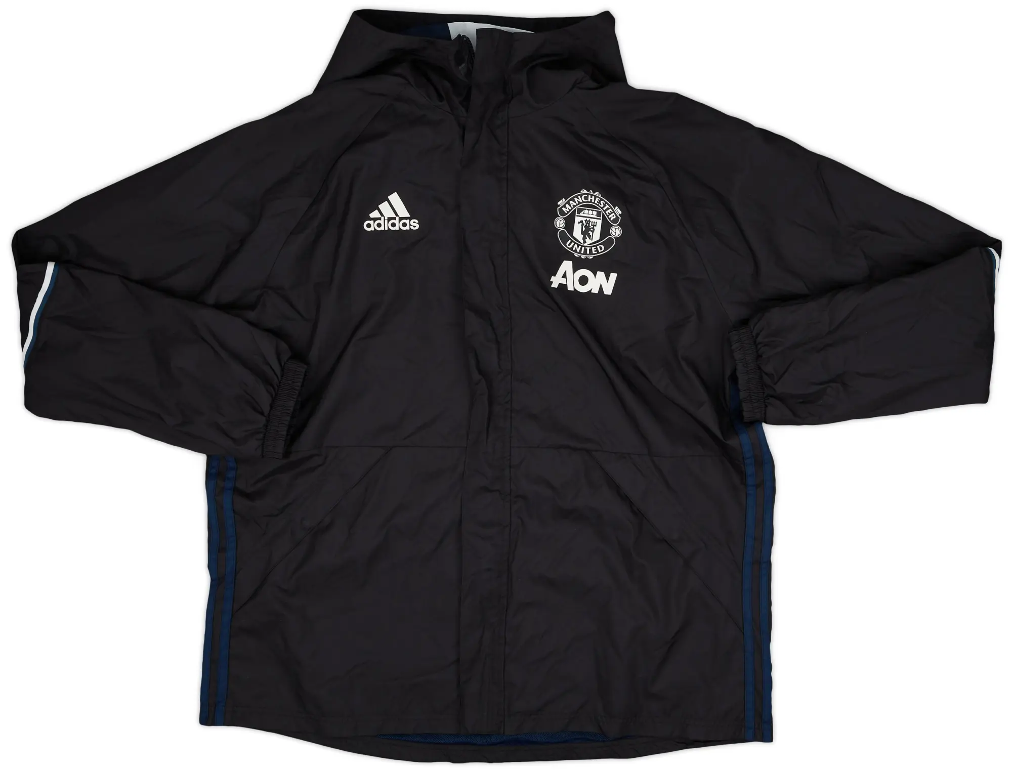 2016-17 Manchester United adidas Hooded Rain Jacket - 9/10 - (XL)