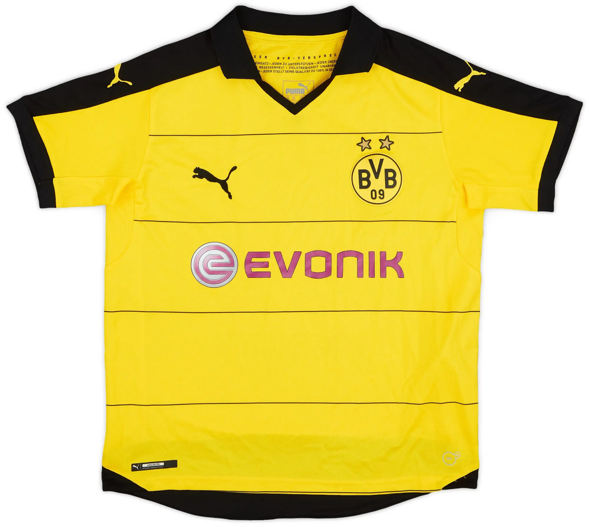 Puma 2015-16 Borussia Dortmund Home Shirt - 8/10 - (XL.Boys)