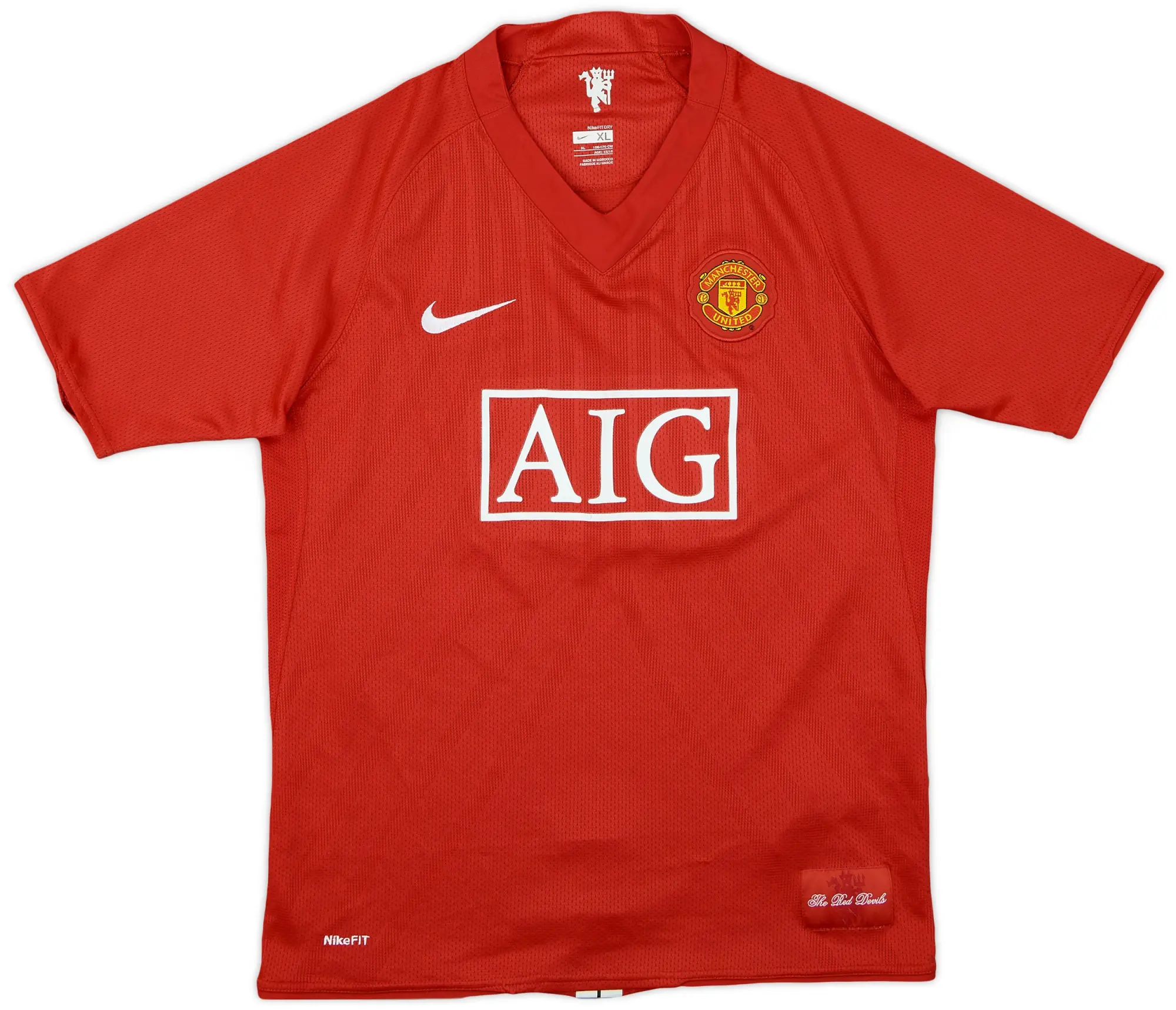 Nike 2007-09 Manchester United Home Shirt - 6/10 - (XL.Boys)