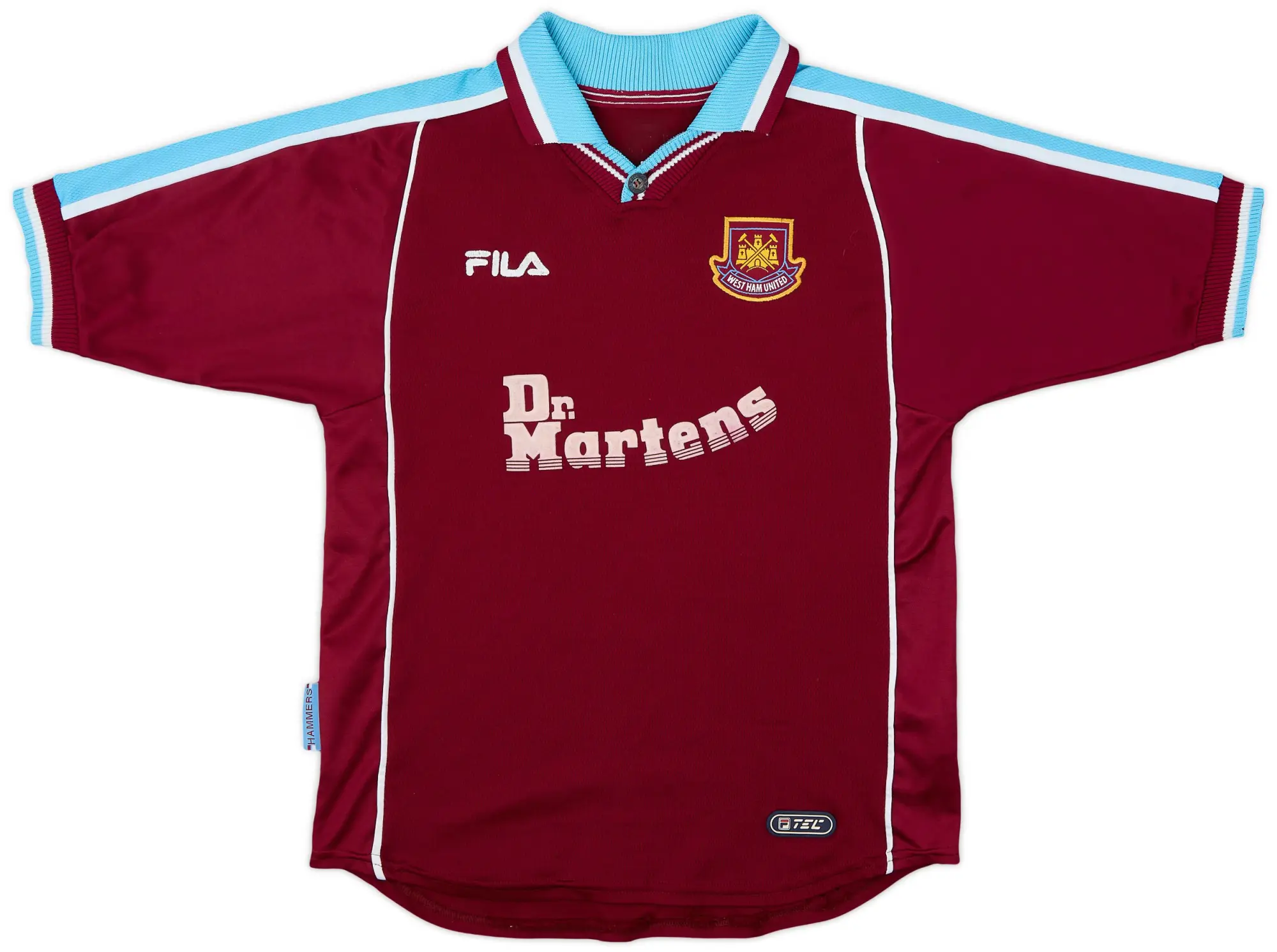 Fila 1999-01 West Ham Home Shirt - 7/10 - (L.Boys)