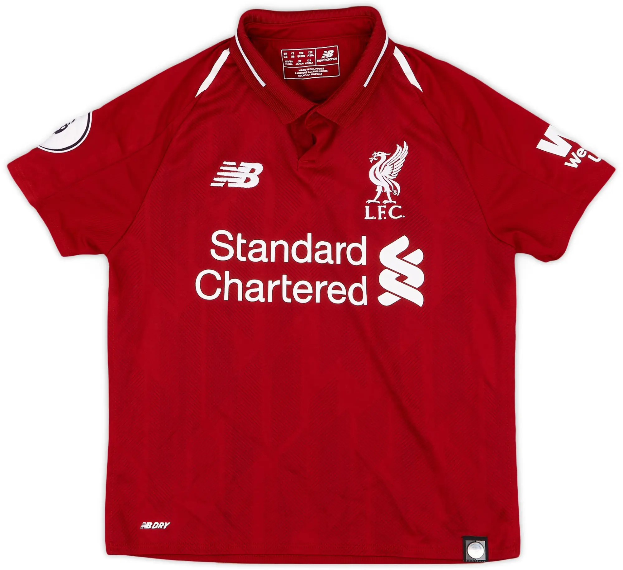 NewBalance 2018-19 Liverpool Home Shirt - 8/10 - (S.Boys)