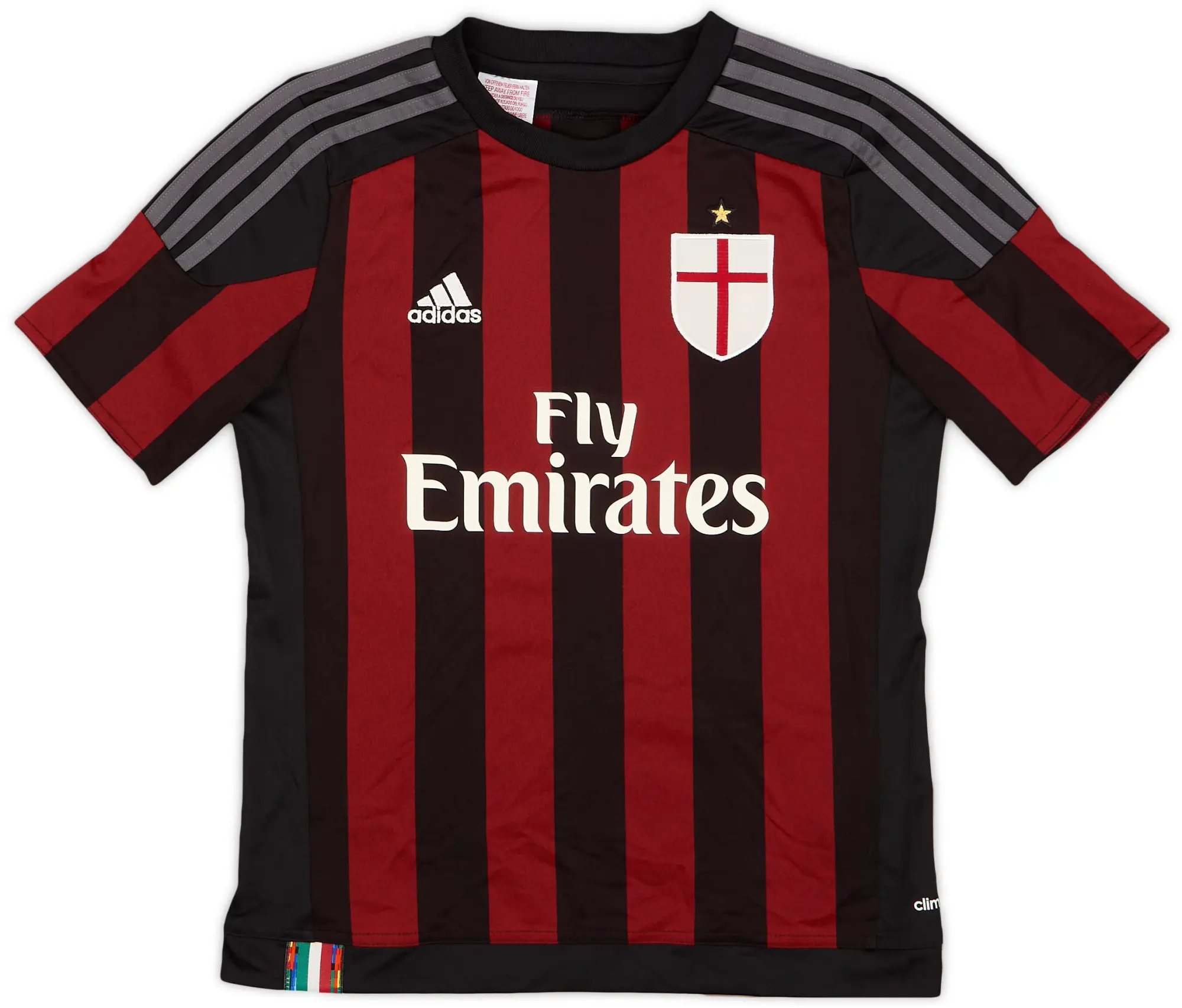 adidas 2015-16 AC Milan Home Shirt - 8/10 - (M.Boys)