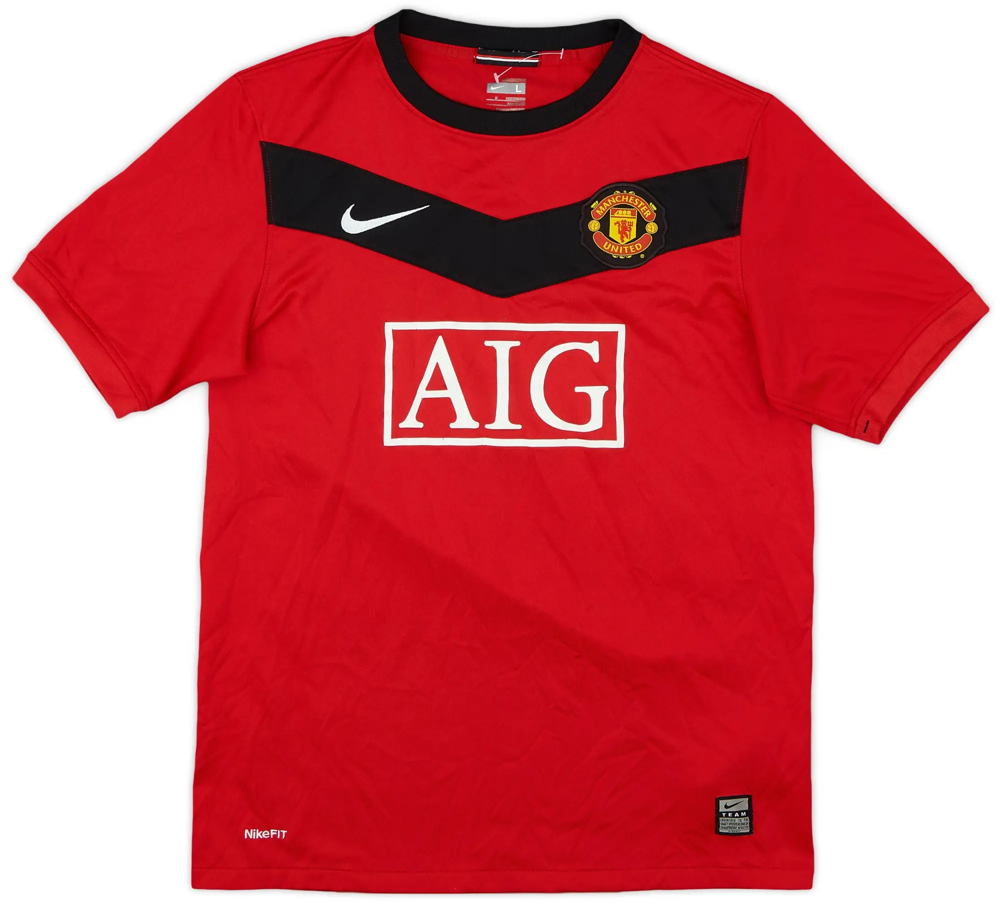 Nike 2009-10 Manchester United Home Shirt - 7/10 - (L.Boys)