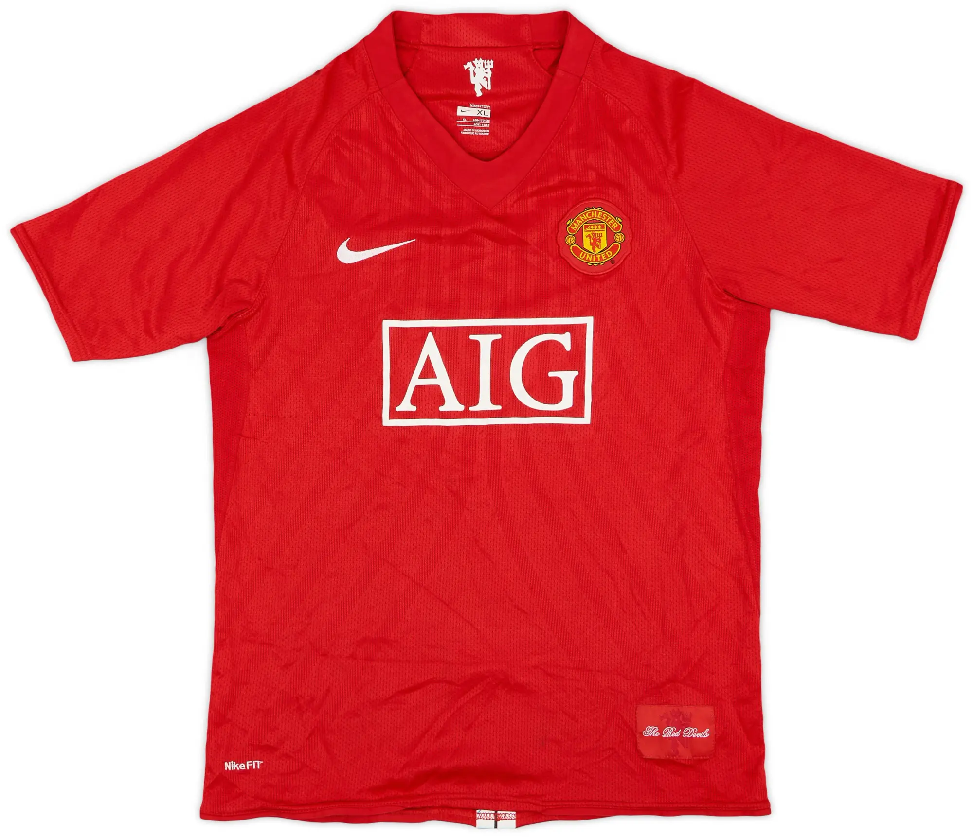 Nike 2008-09 Manchester United Home Shirt - 8/10 - (XL.Boys)