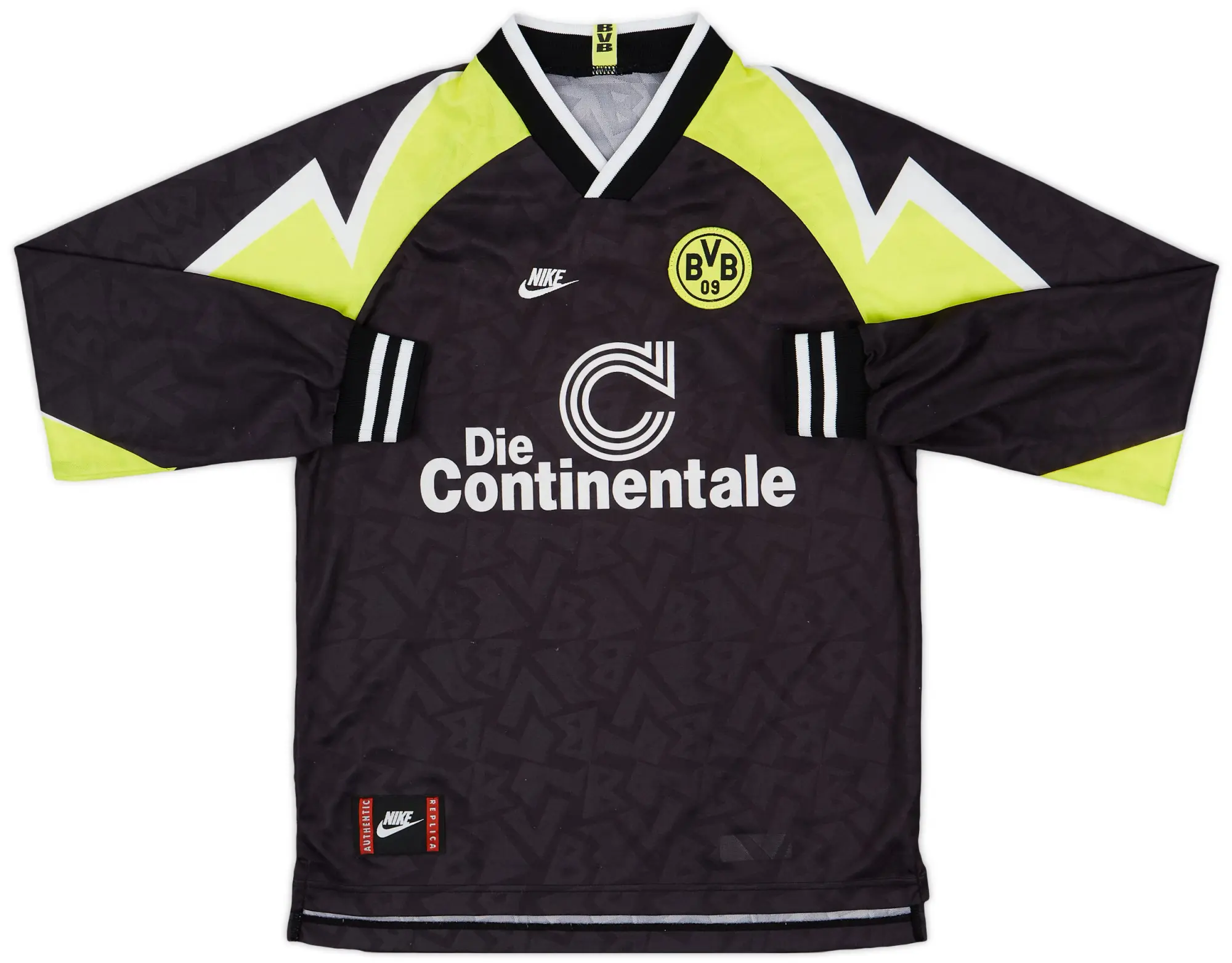 Nike 1995-96 Borussia Dortmund Deutscher Meister Away L/S Shirt - 8/10 - (XL.Boys)