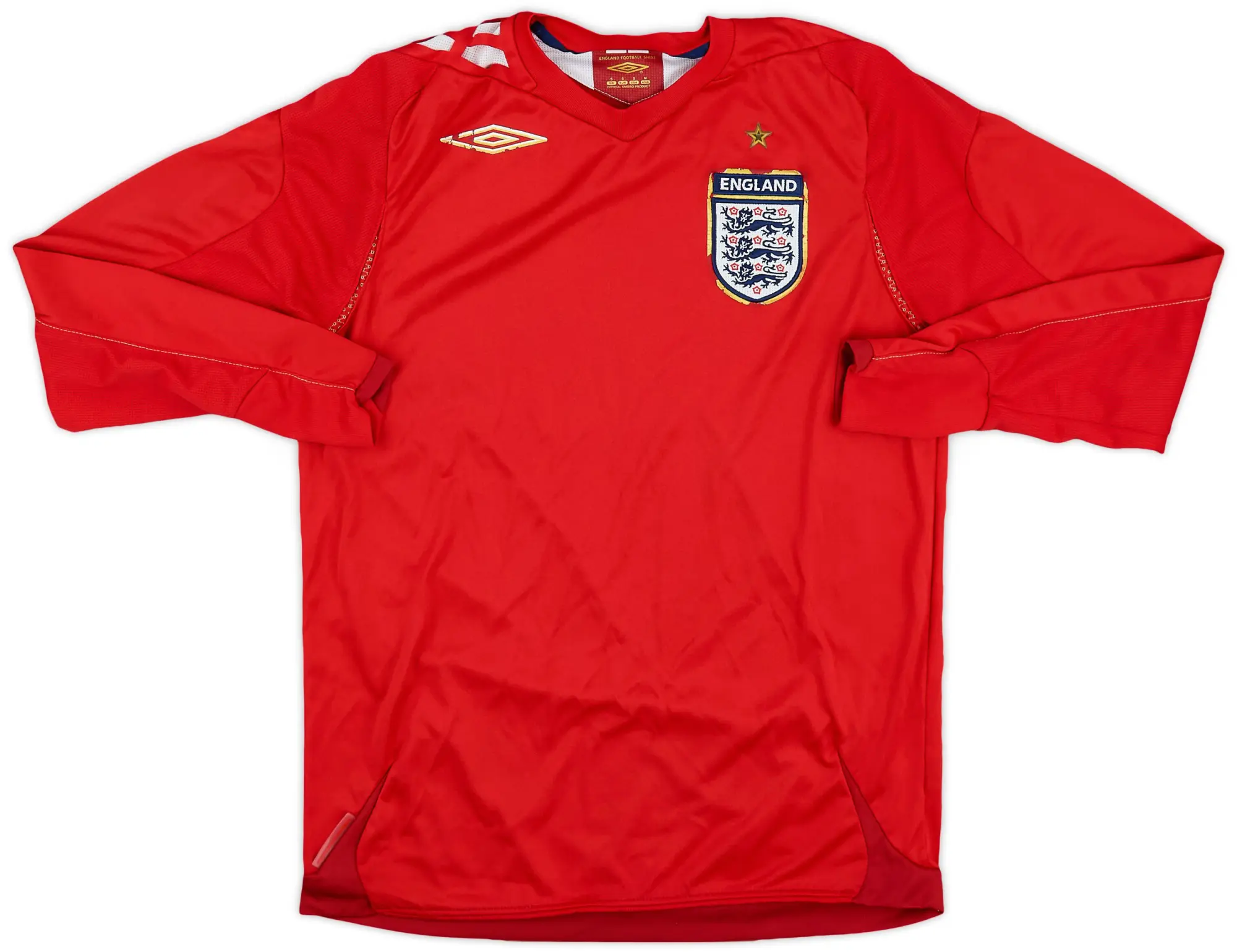 Umbro 2006-08 England Away L/S Shirt - 5/10 - (S)