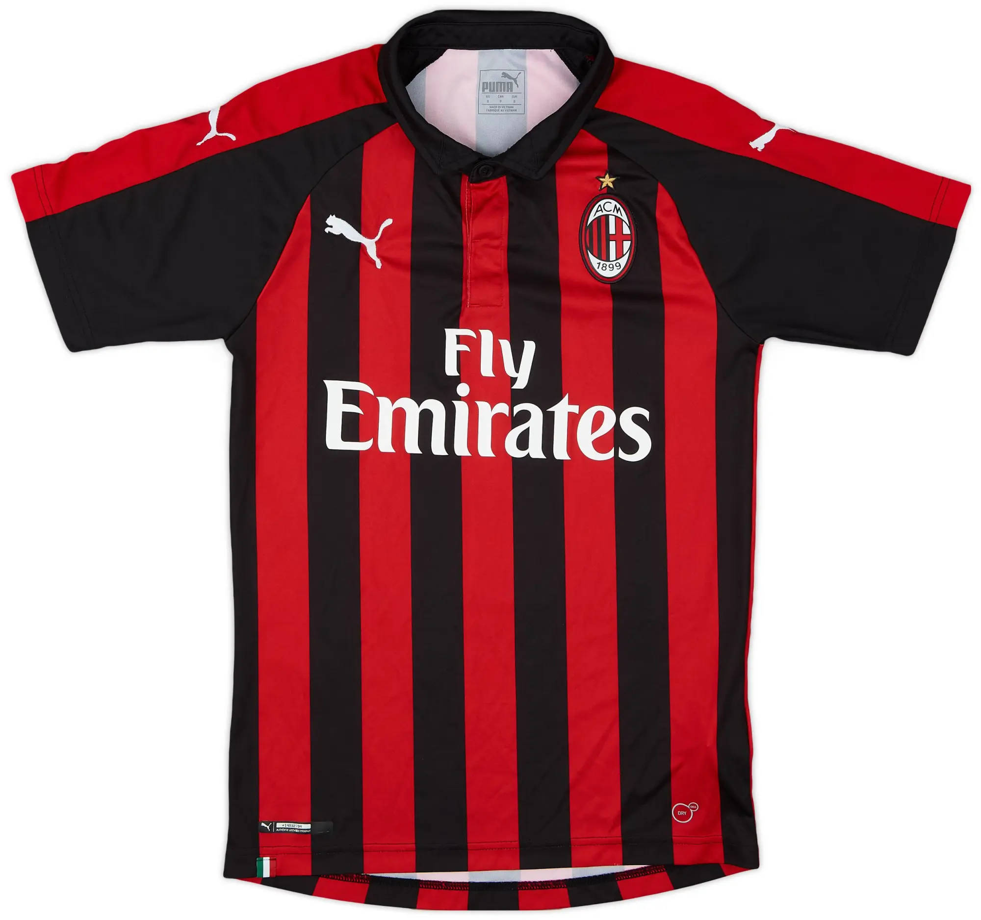 Puma 2018-19 AC Milan Home Shirt - 8/10 - (S)