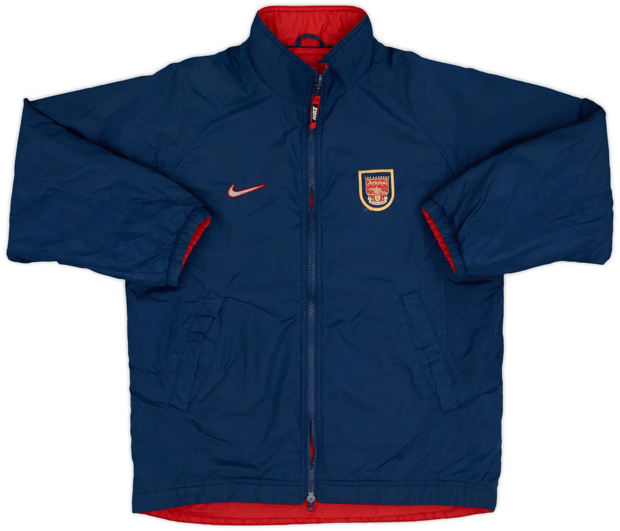 1998-99 Arsenal Nike Reversible Padded Bench Coat - 4/10 - (XL.Boys)