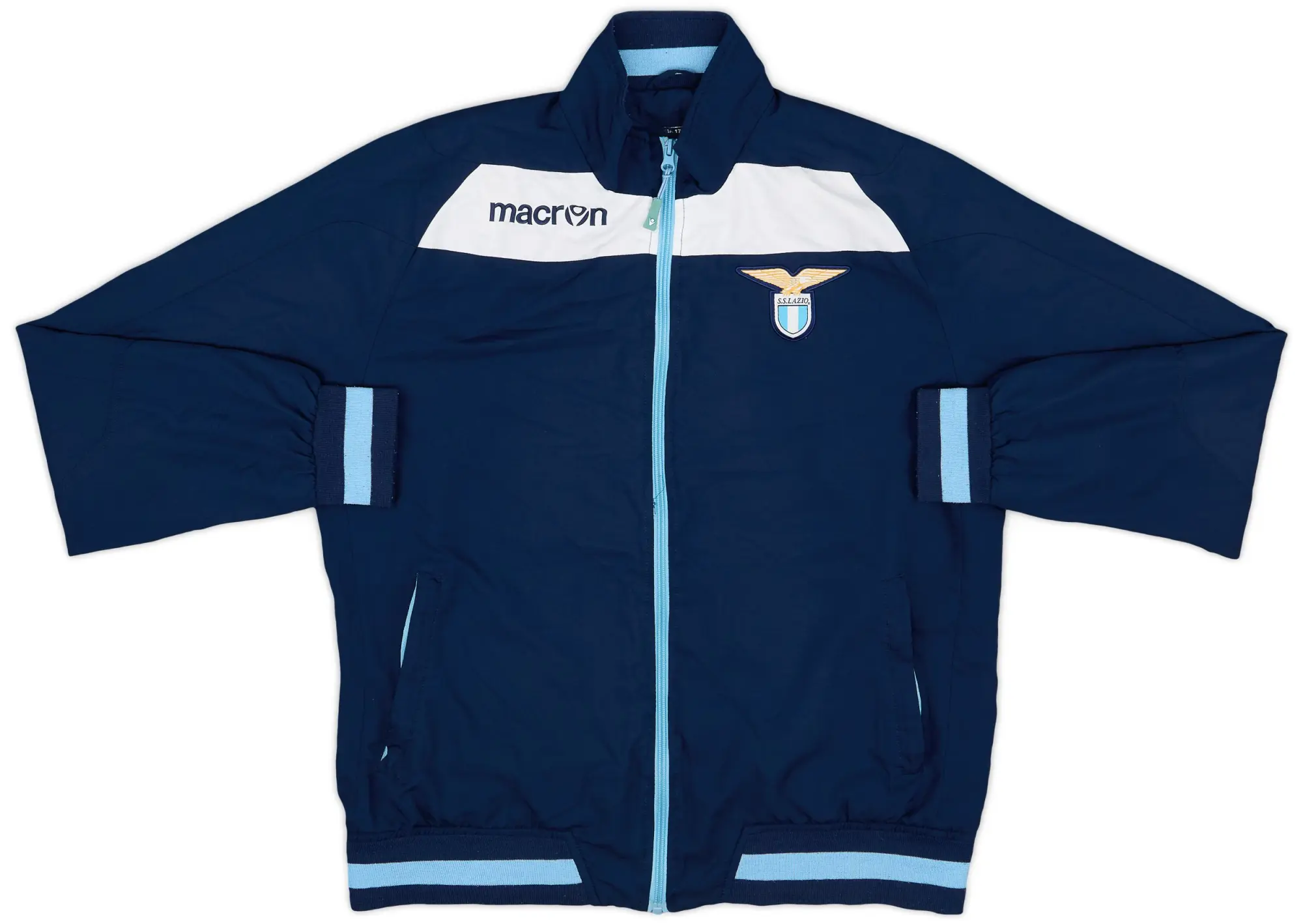 2014-15 Lazio Macron Track Jacket - 8/10 - (M)