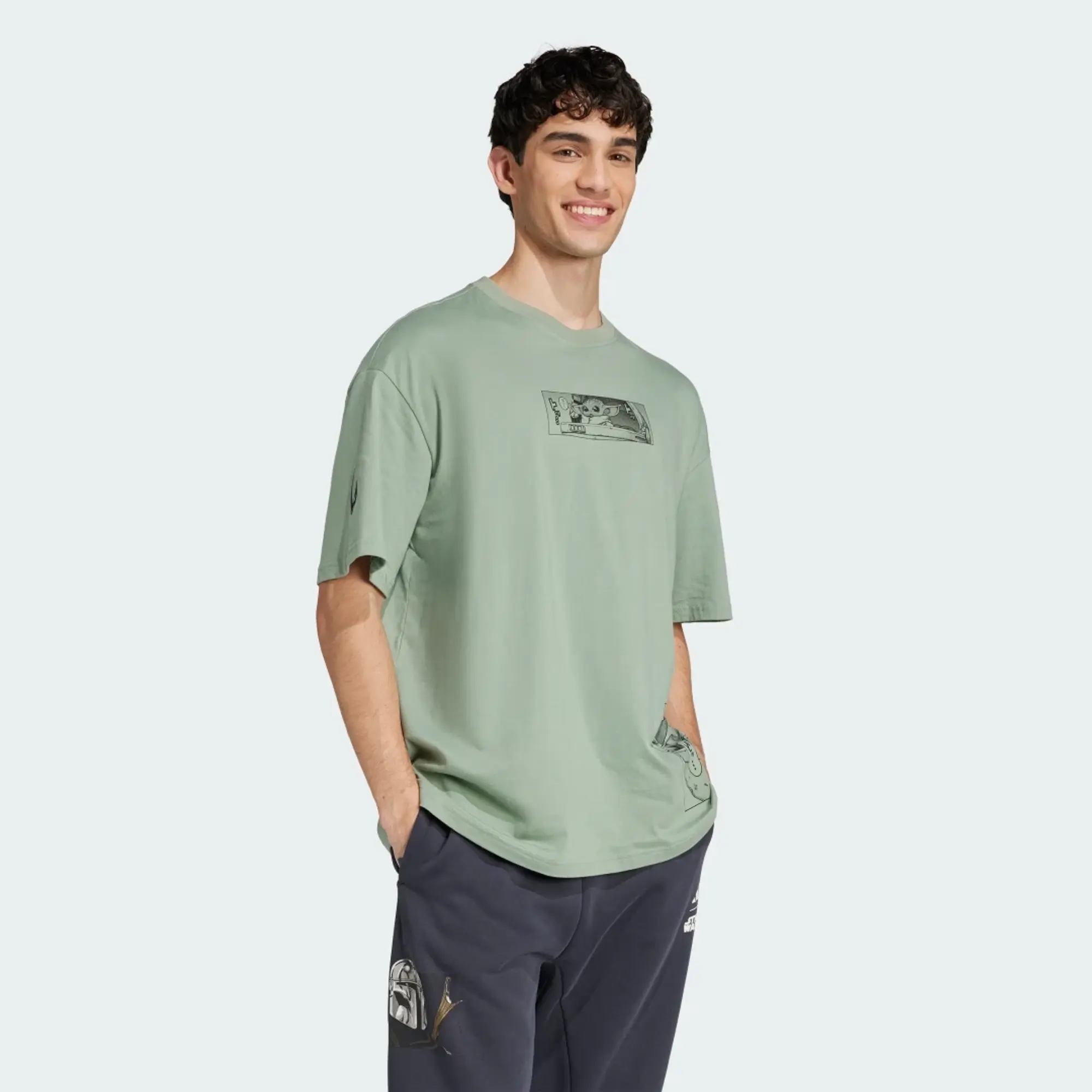 adidas Men Star Wars The Mandalorian Loose Fit Tee