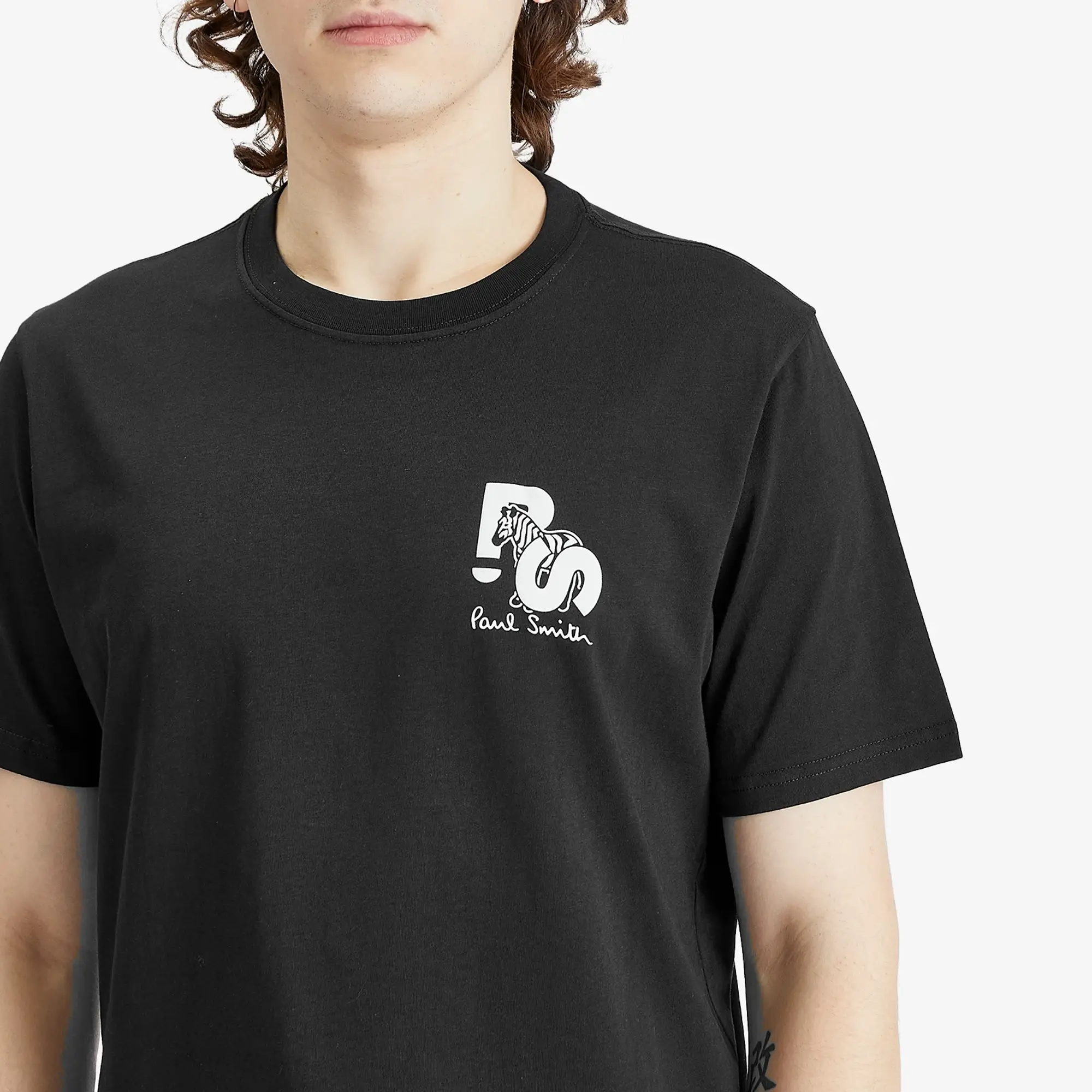 Paul Smith Men's PS Chest Zebra T-Shirt Black