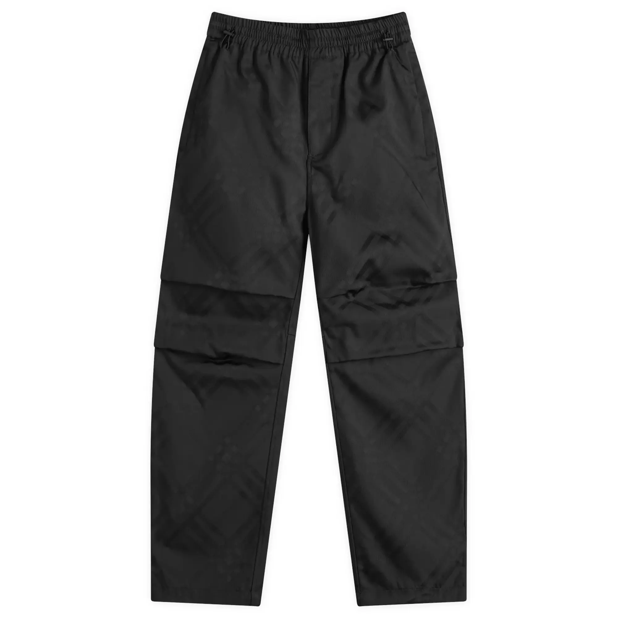 Burberry Men's Bias Check Nylon Cargo Trousers Black Ip Check