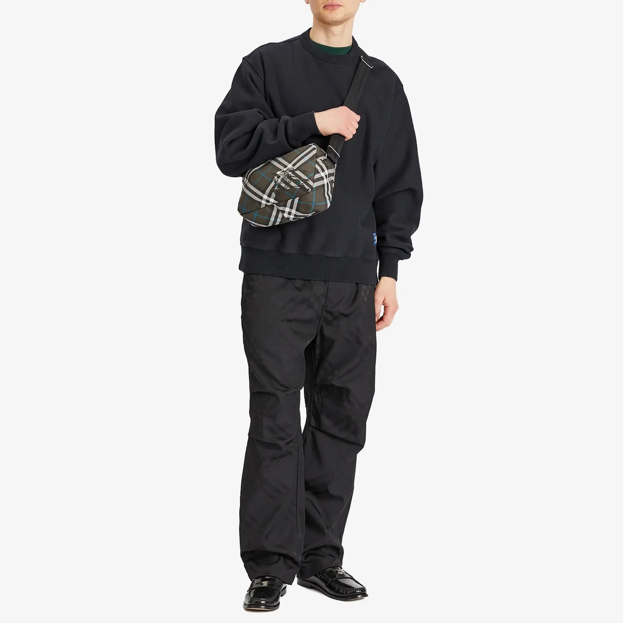Burberry Men's Essential Check Cross Body Bag Snug