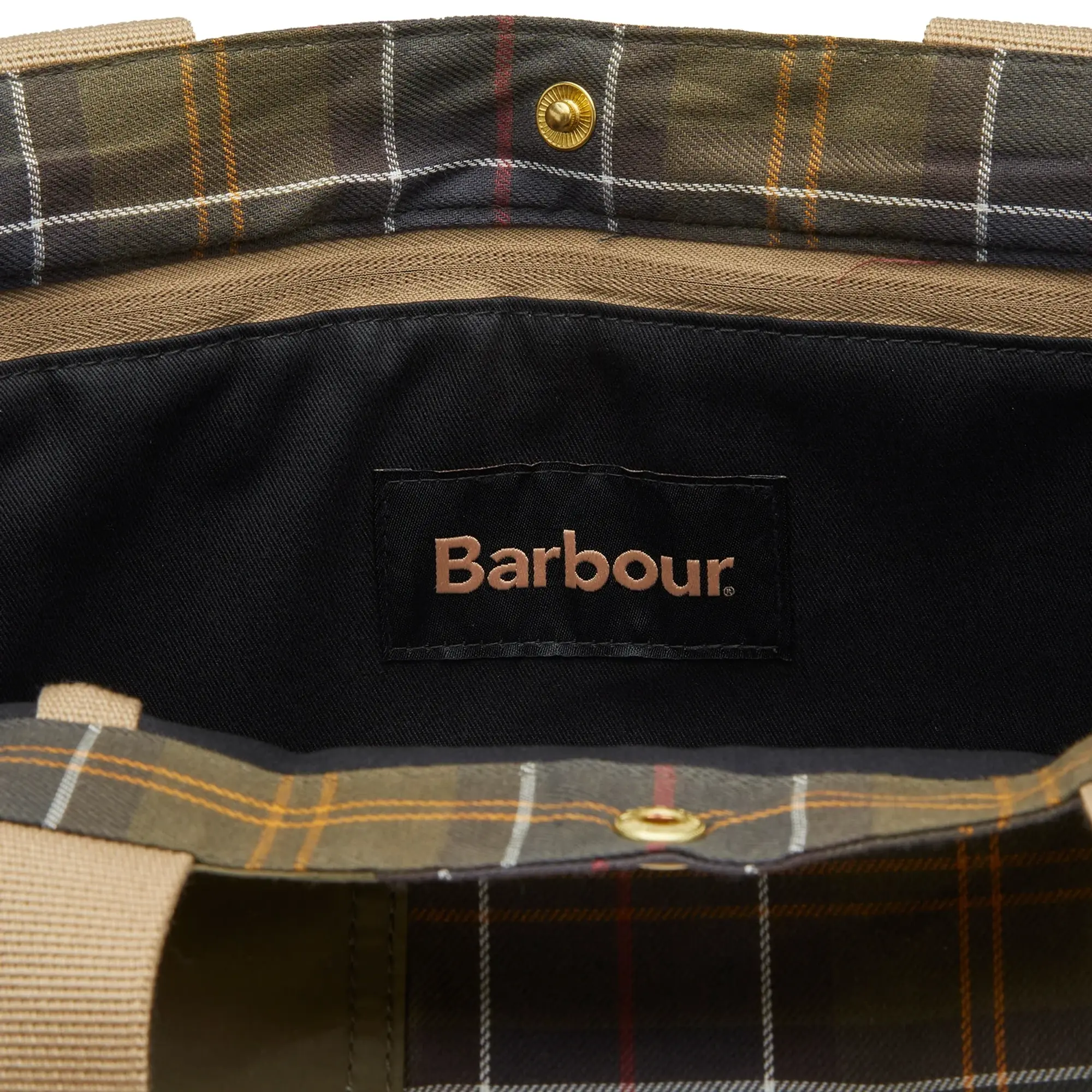 Barbour Transport Patchwork Tote Bag, Dusky Green