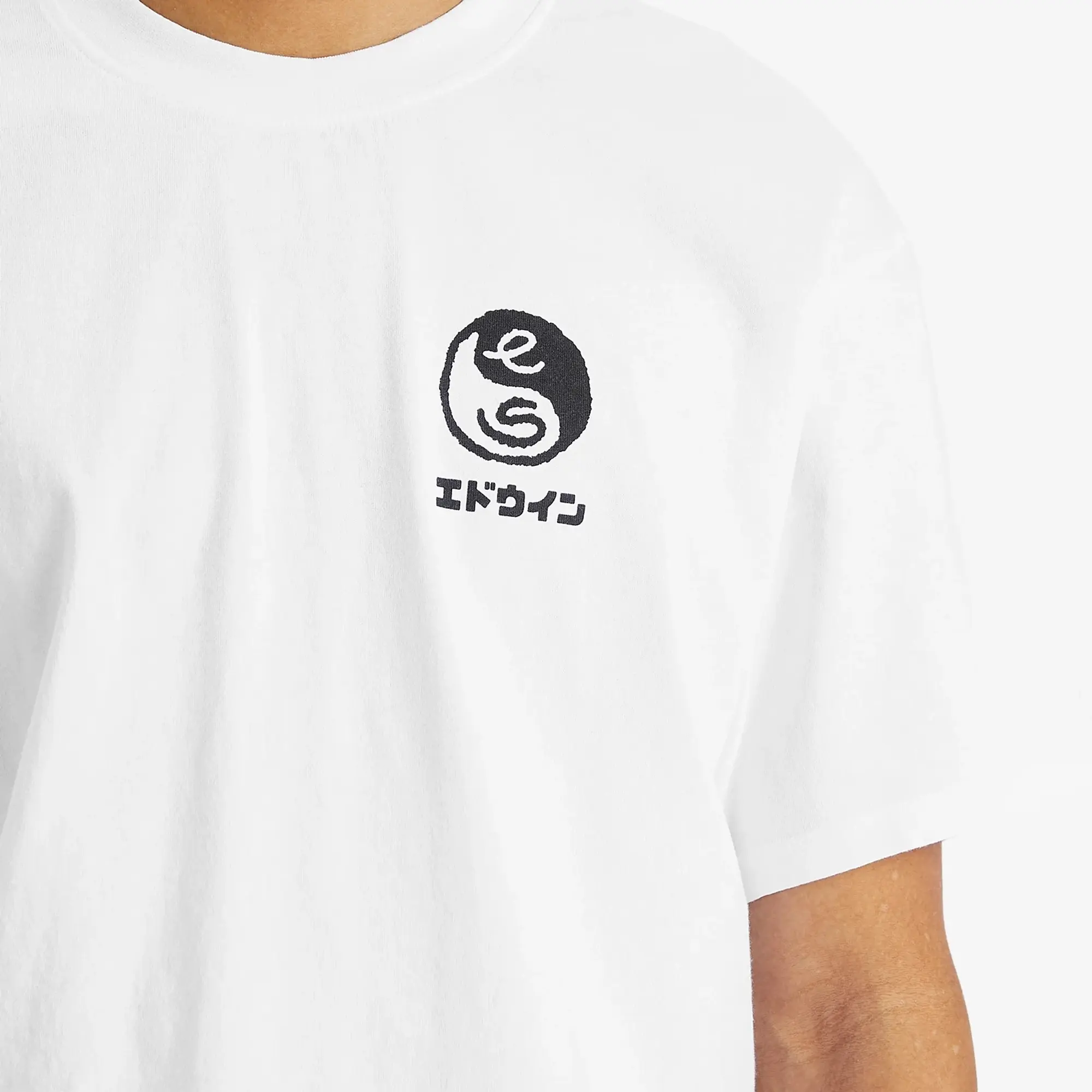 Edwin Cotton Regular Fit Short Sleeve Graphic T-Shirt, White