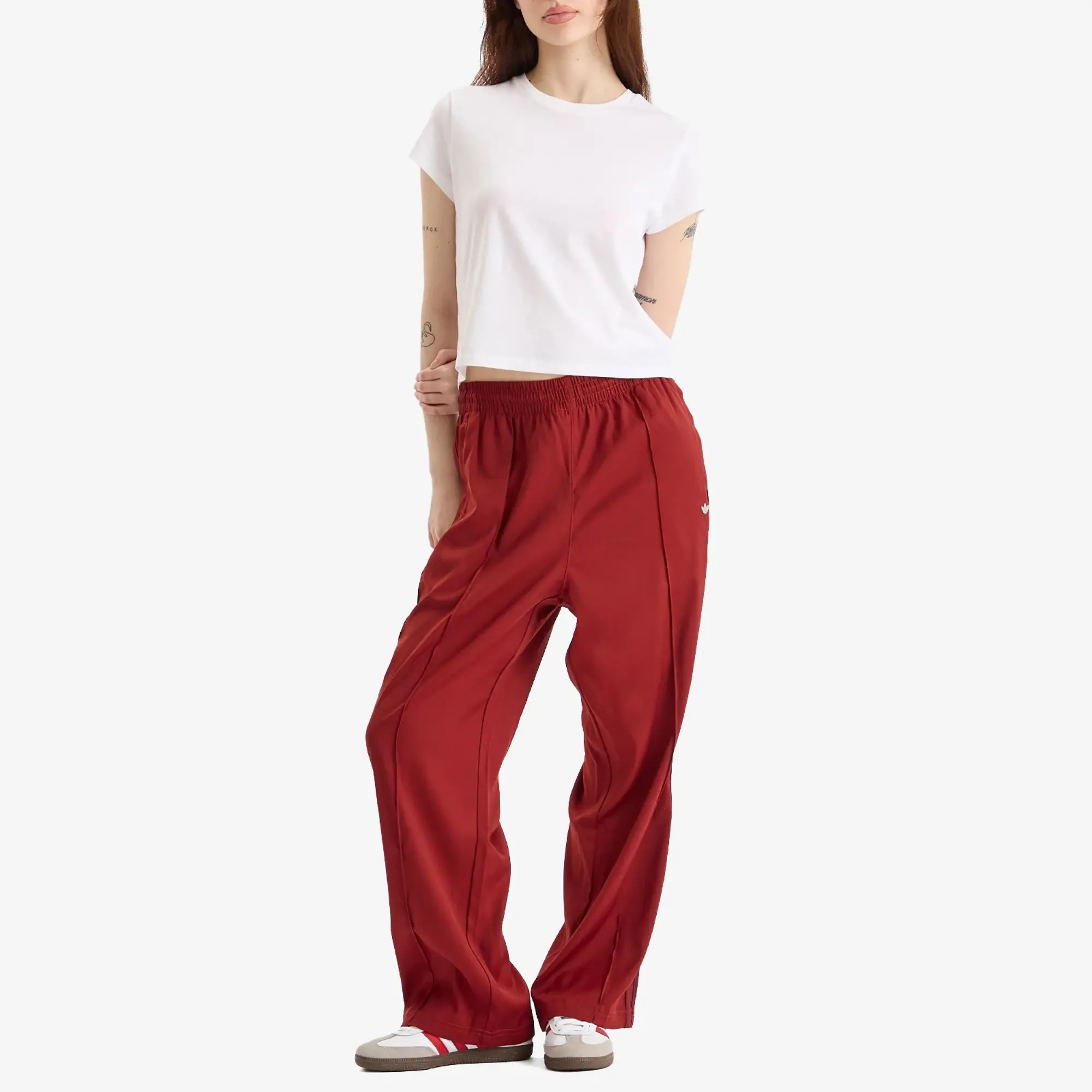 adidas Originals Premium Baggy Track Pant, Red