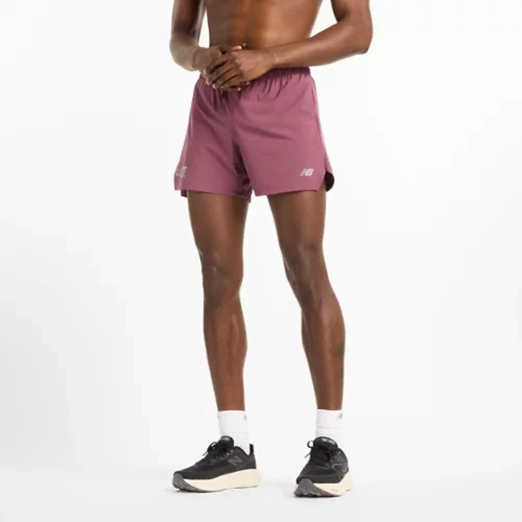 New Balance Men's London Edition RC Short 5 in Purple Polywoven