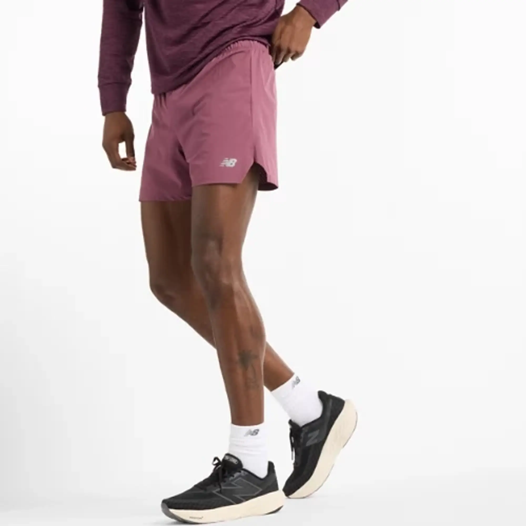 New Balance Men's London Edition RC Short 5 in Purple Polywoven