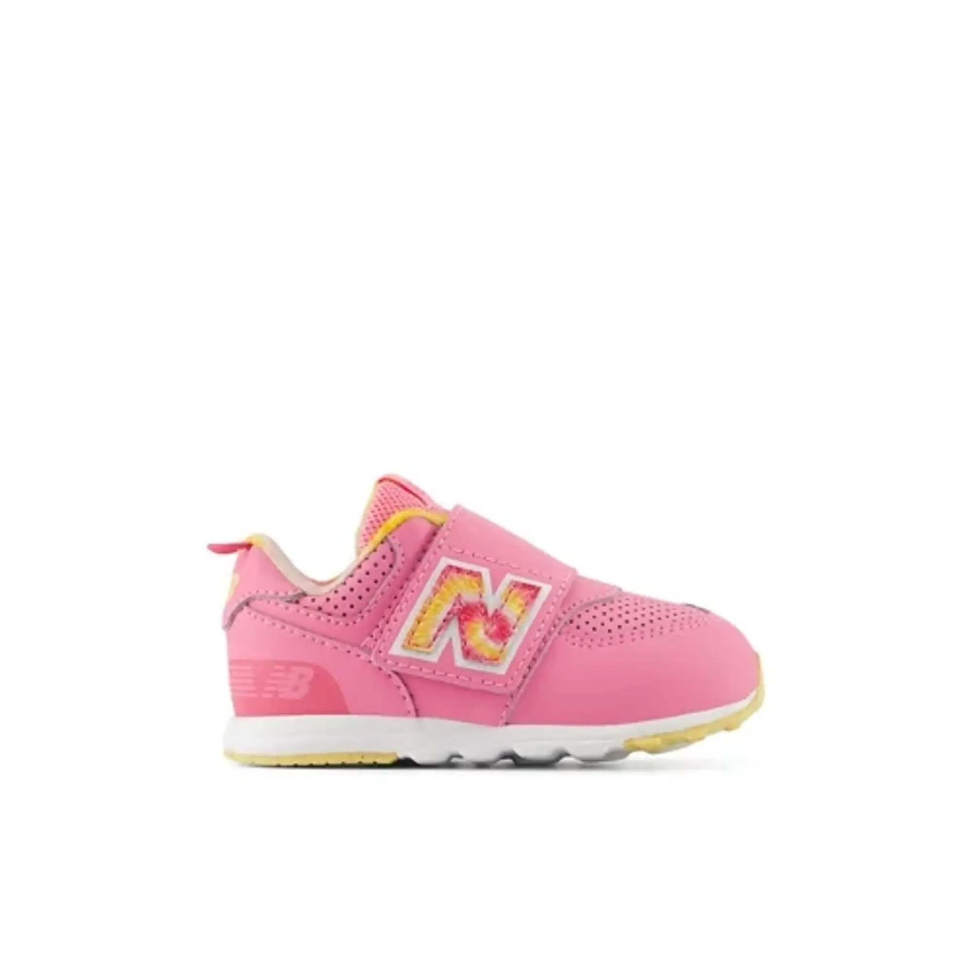New Balance Kids' 574 NEW-B HOOK & LOOP in Pink/Orange Synthetic