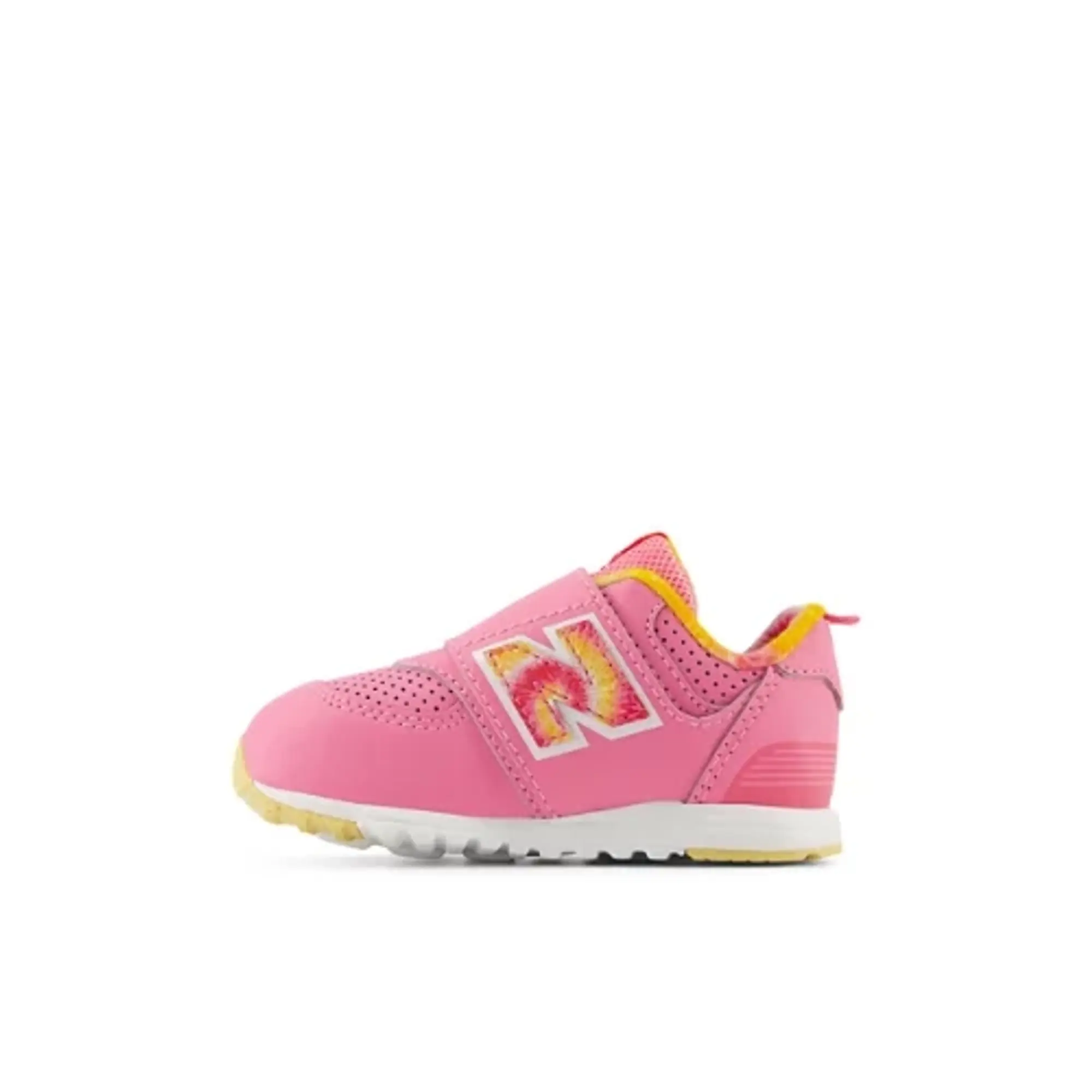 New Balance Kids' 574 NEW-B HOOK & LOOP in Pink/Orange Synthetic