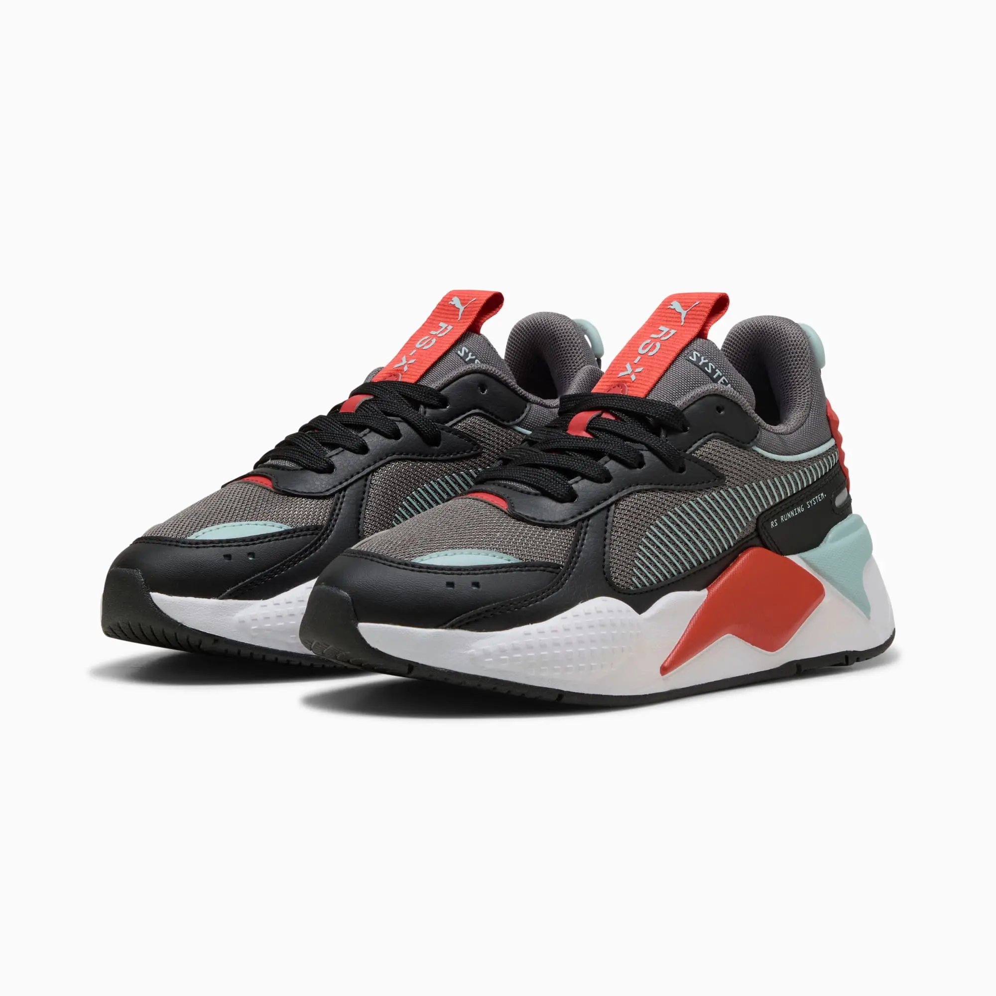 PUMA RS-X Youth Sneakers, Cool Dark Grey/Modern Mint