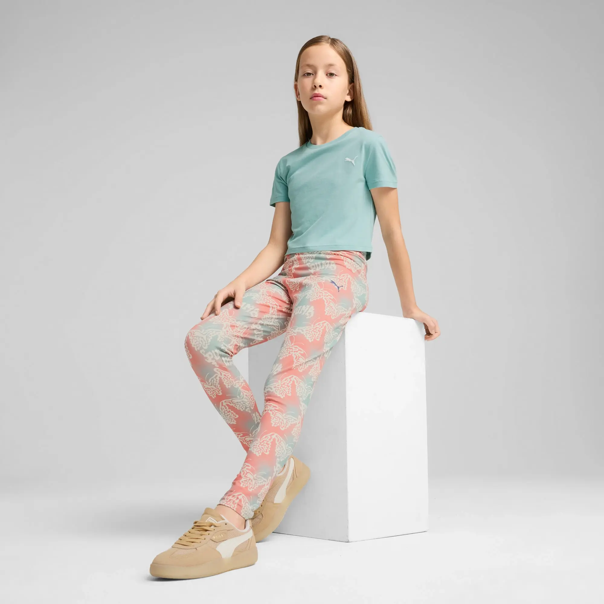 PUMA Wardrobe Essentials Baby T-Shirt Youth, Modern Mint