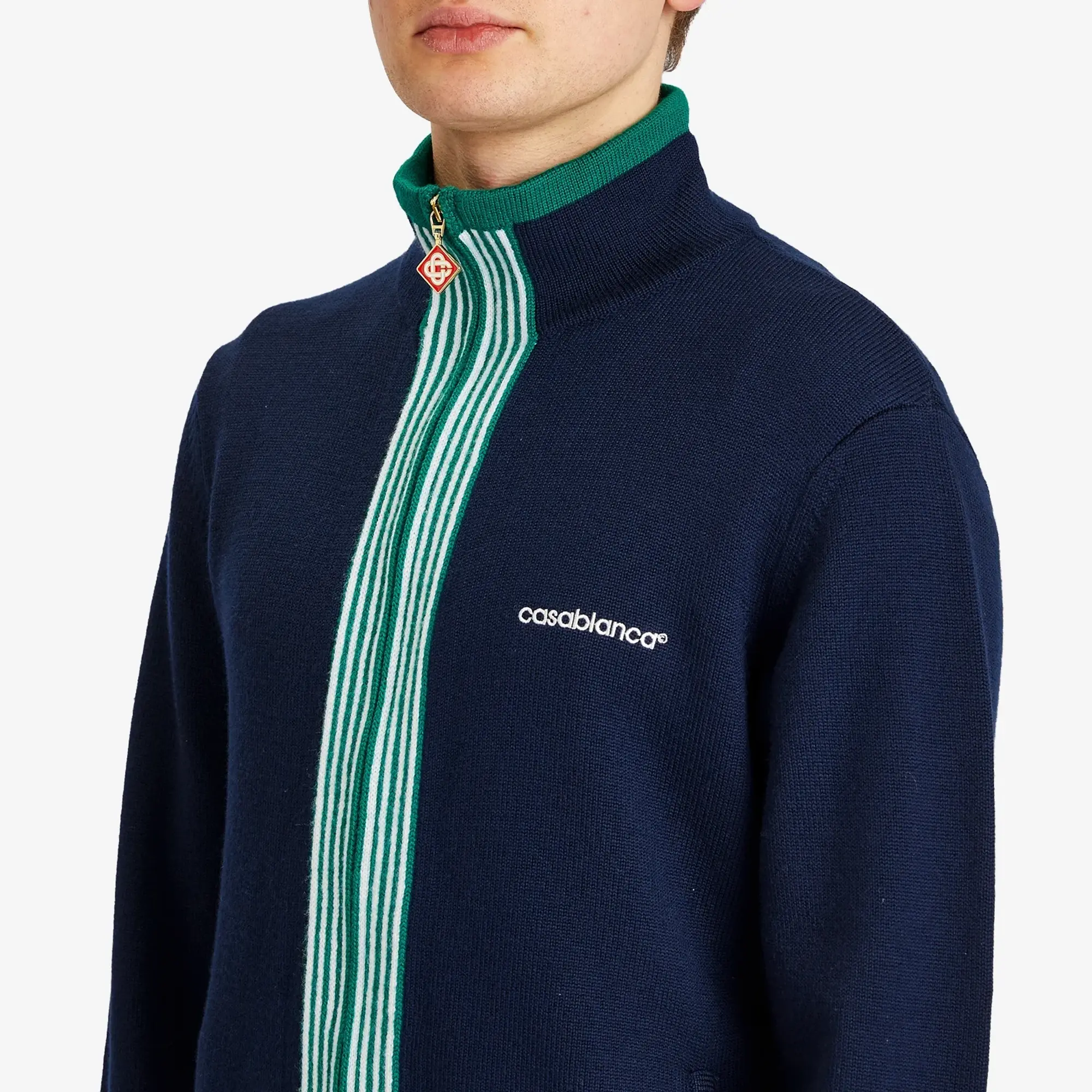 Casablanca Men's Tennis Track Jacket Navy
