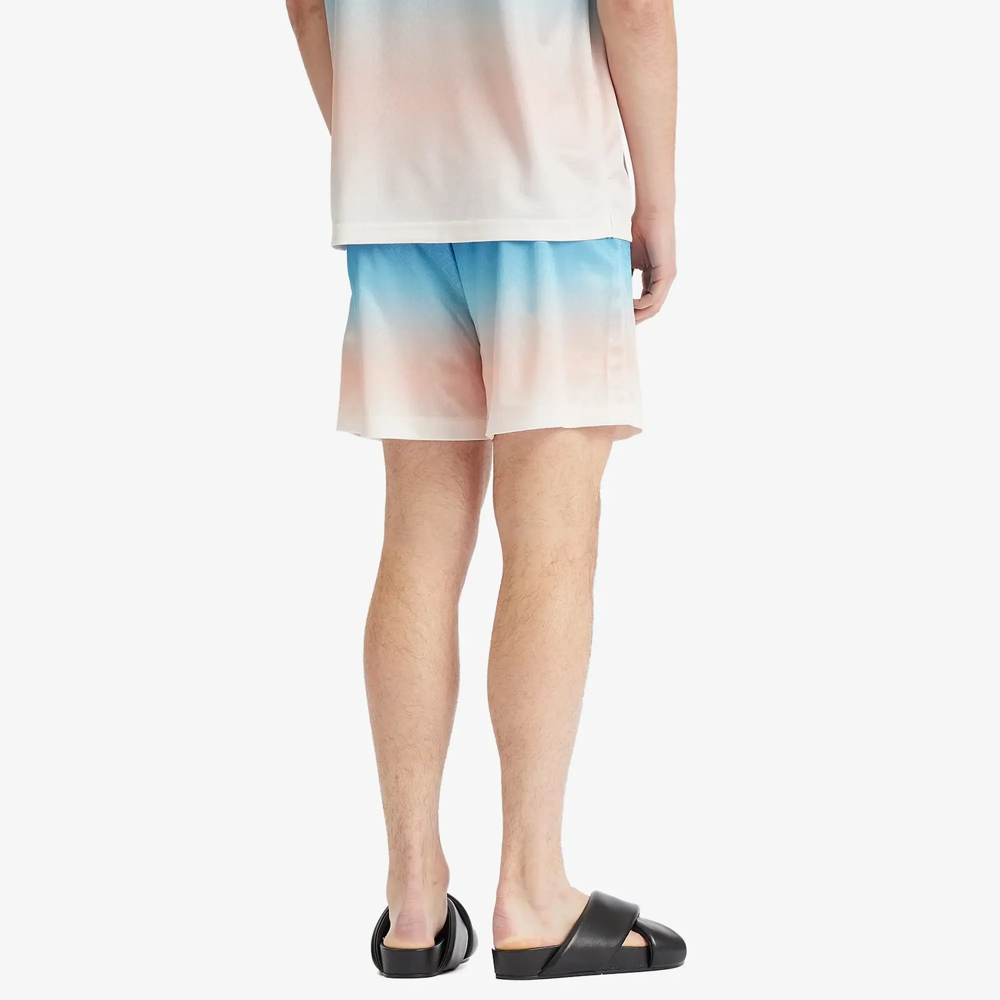 Casablanca Men's Football Shorts Blue Gradient
