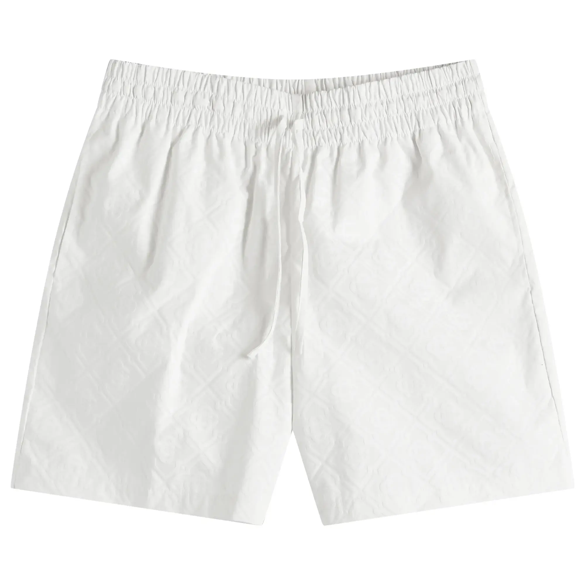 Casablanca Men's Monogram Drawstring Shorts White