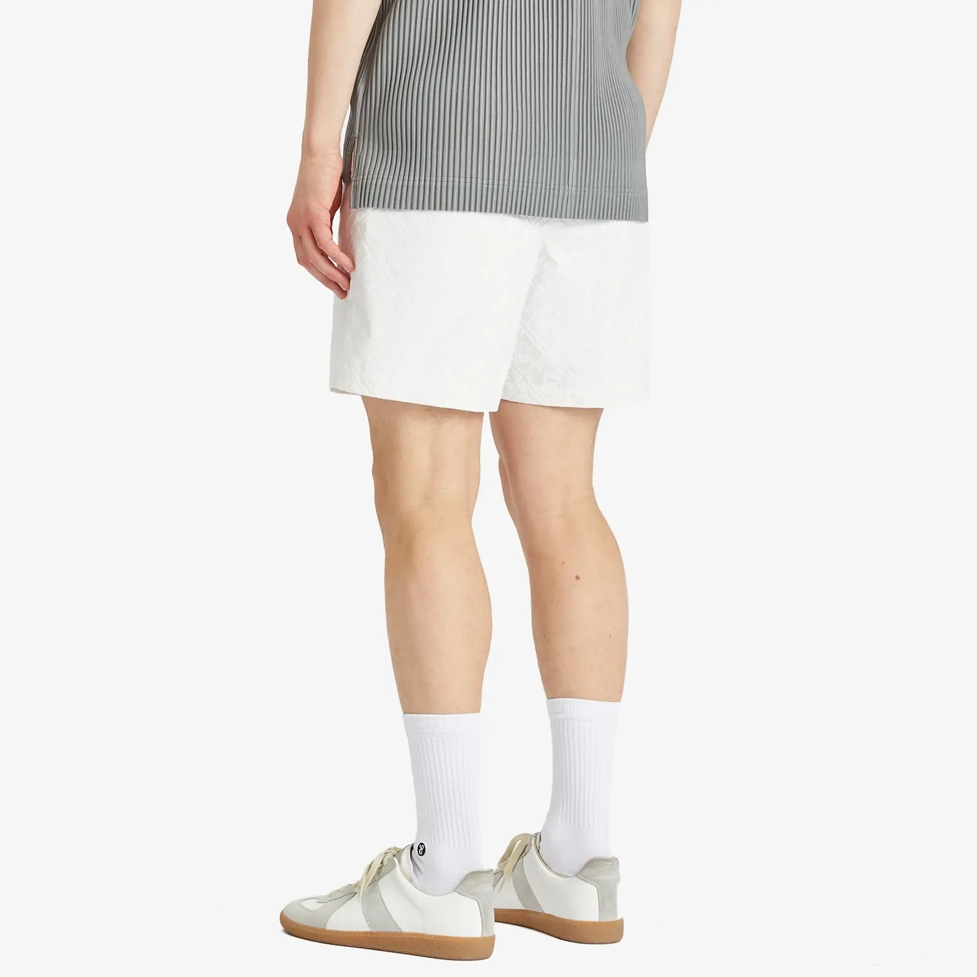 Casablanca Men's Monogram Drawstring Shorts White