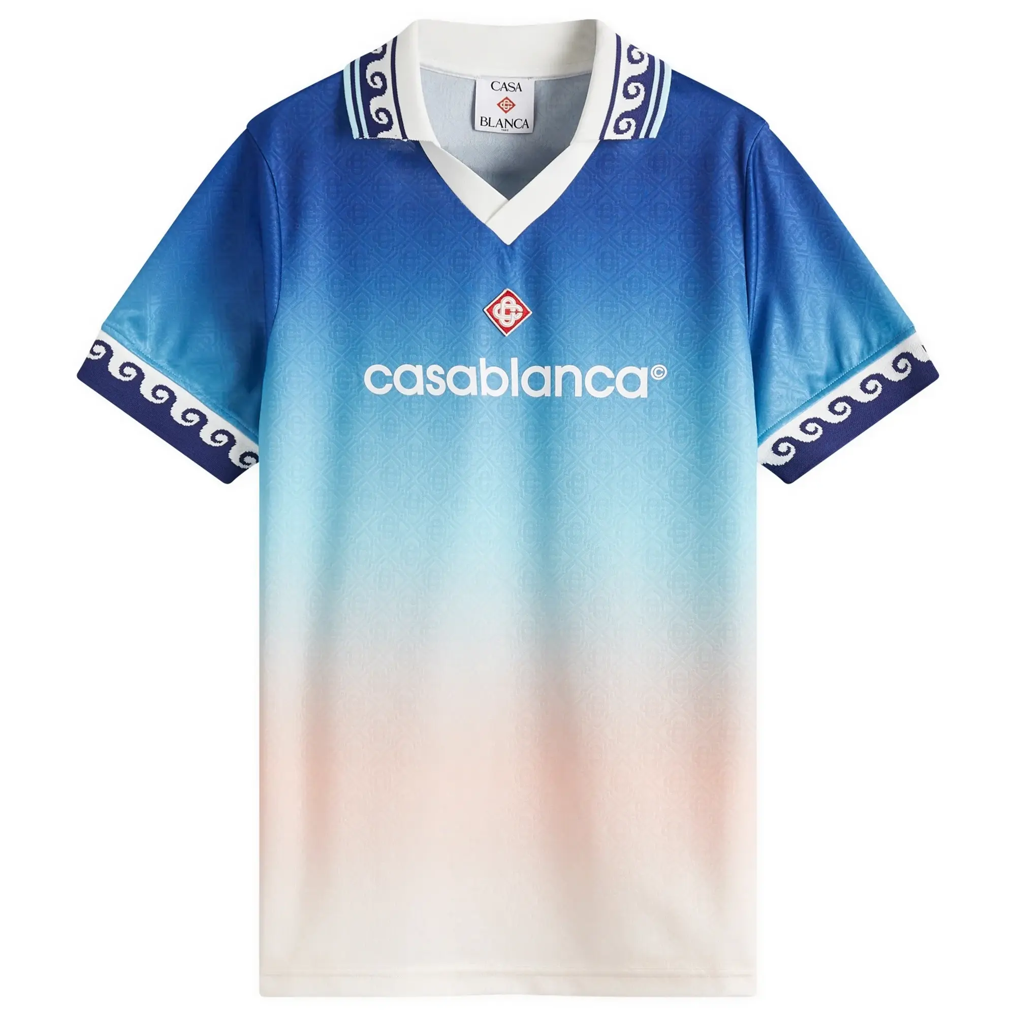 Casablanca Men's Football Shirt Blue Gradient