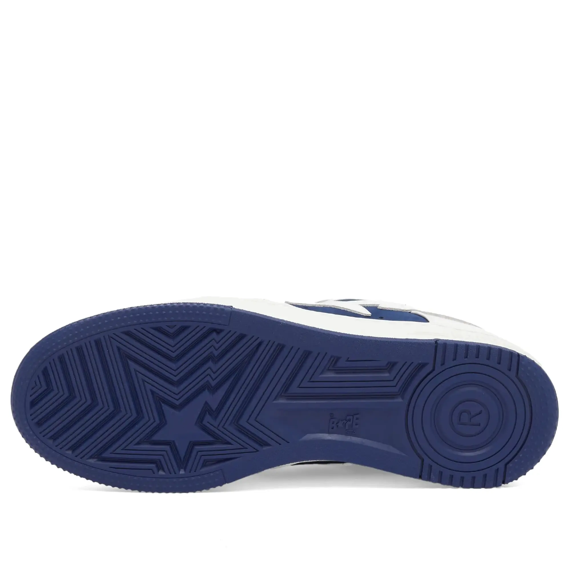 A Bathing Ape Men's Negative Bape Sta Sneaker White/Navy