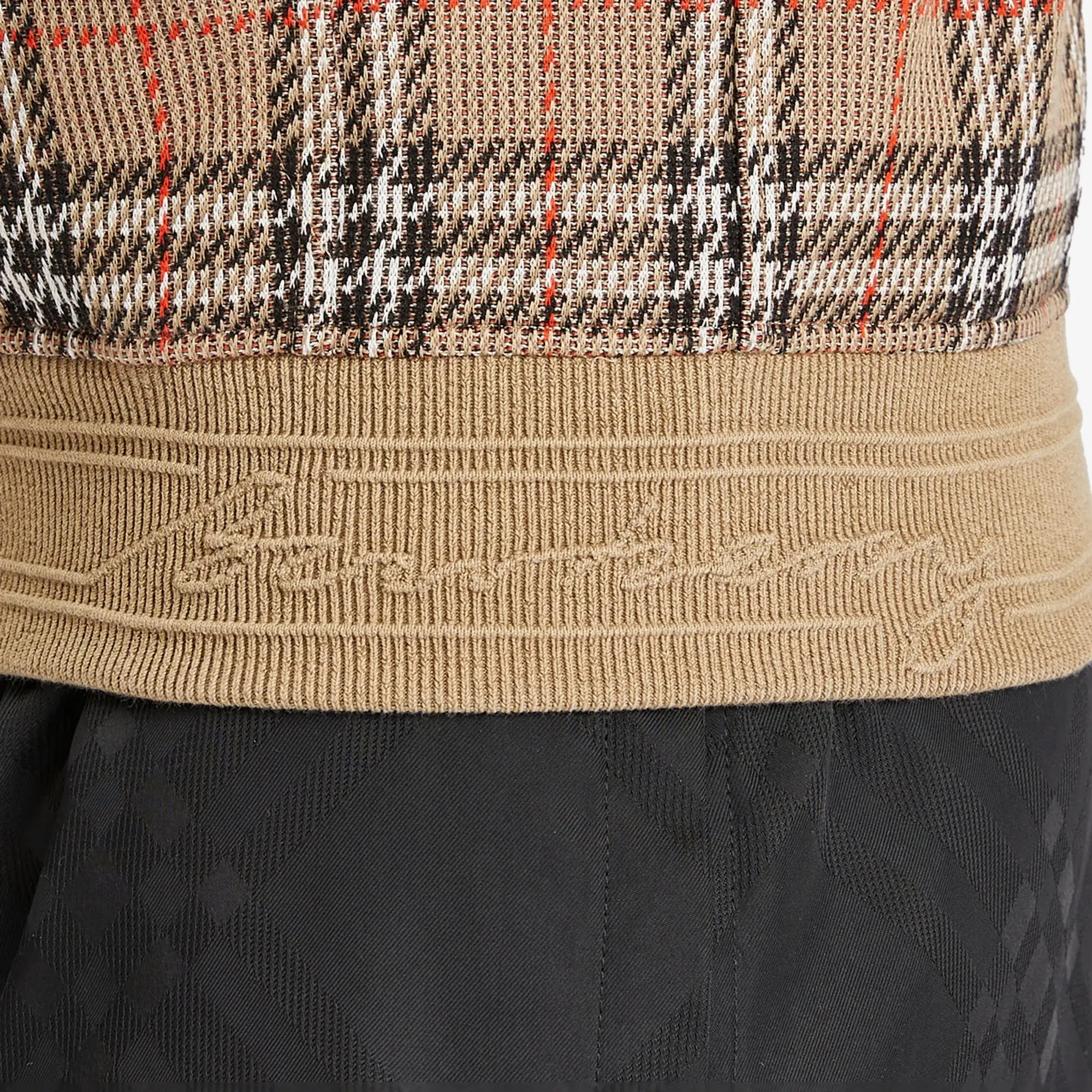 Burberry Men's Check Zip Hoodie Nut Ip Check