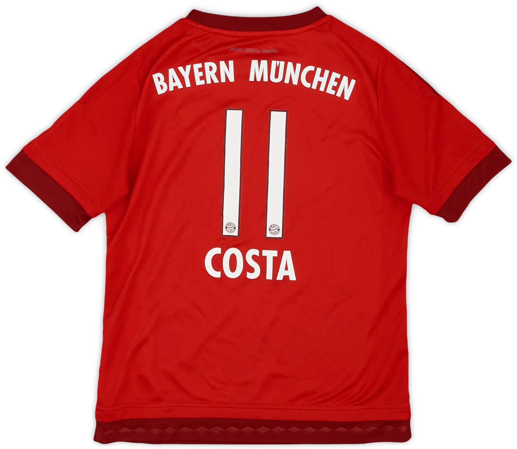 adidas 2015-16 Bayern Munich Home Shirt Costa #11 - 8/10 - (M.Boys)