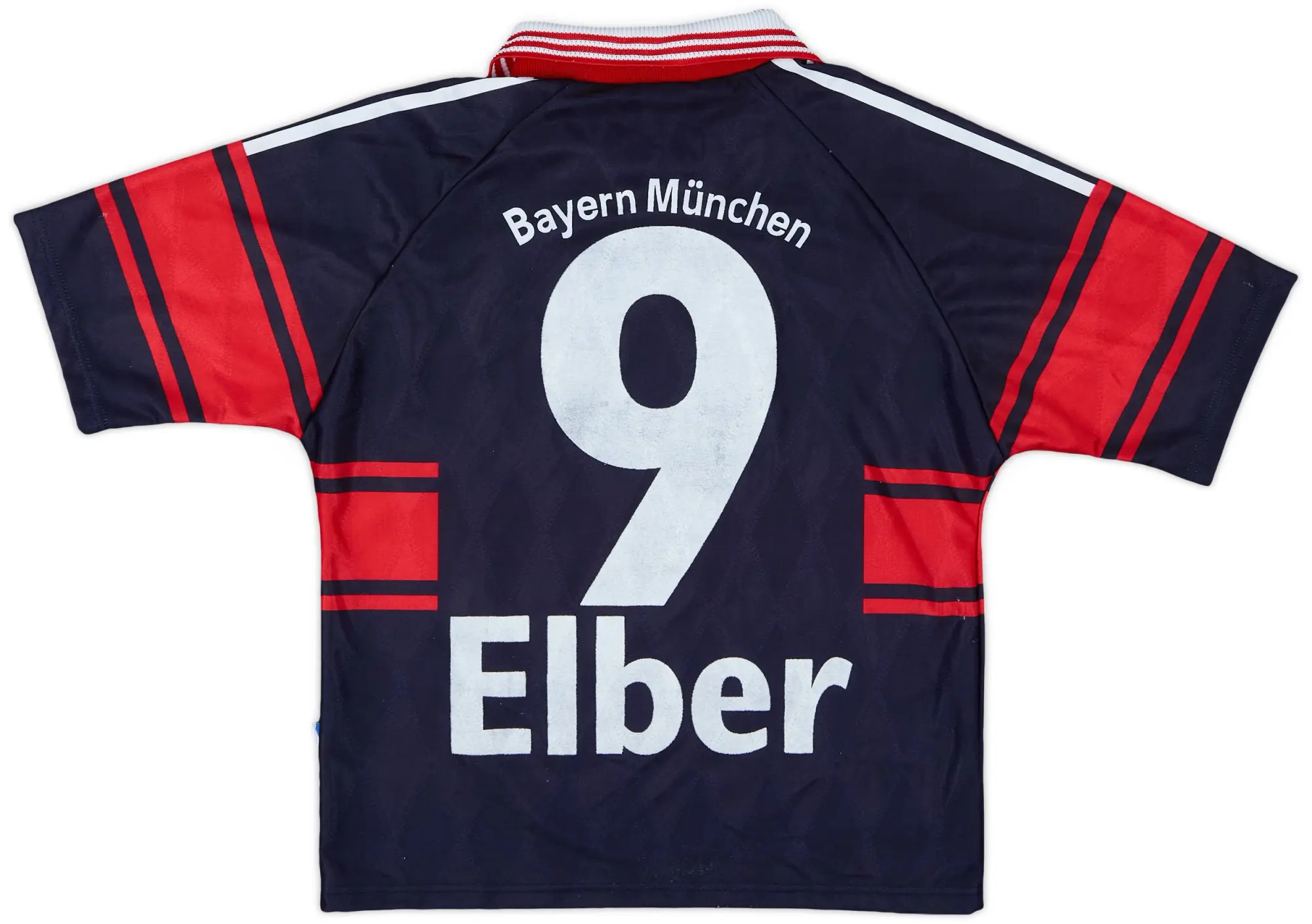 adidas 1997-99 Bayern Munich Home Shirt Elber #9 - 8/10 - (L.Boys)