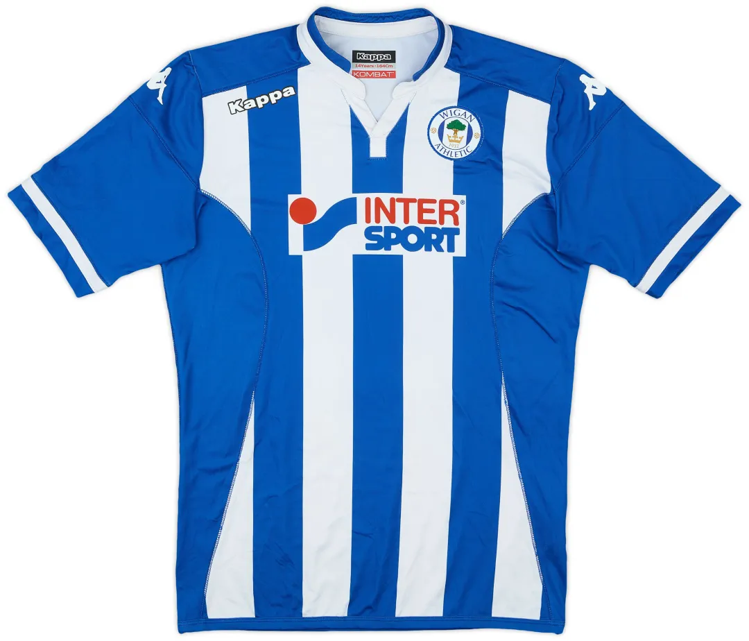 Maillot de foot domicile athlétique Wigan 2015/16 enfant 14 ans Kappa G106