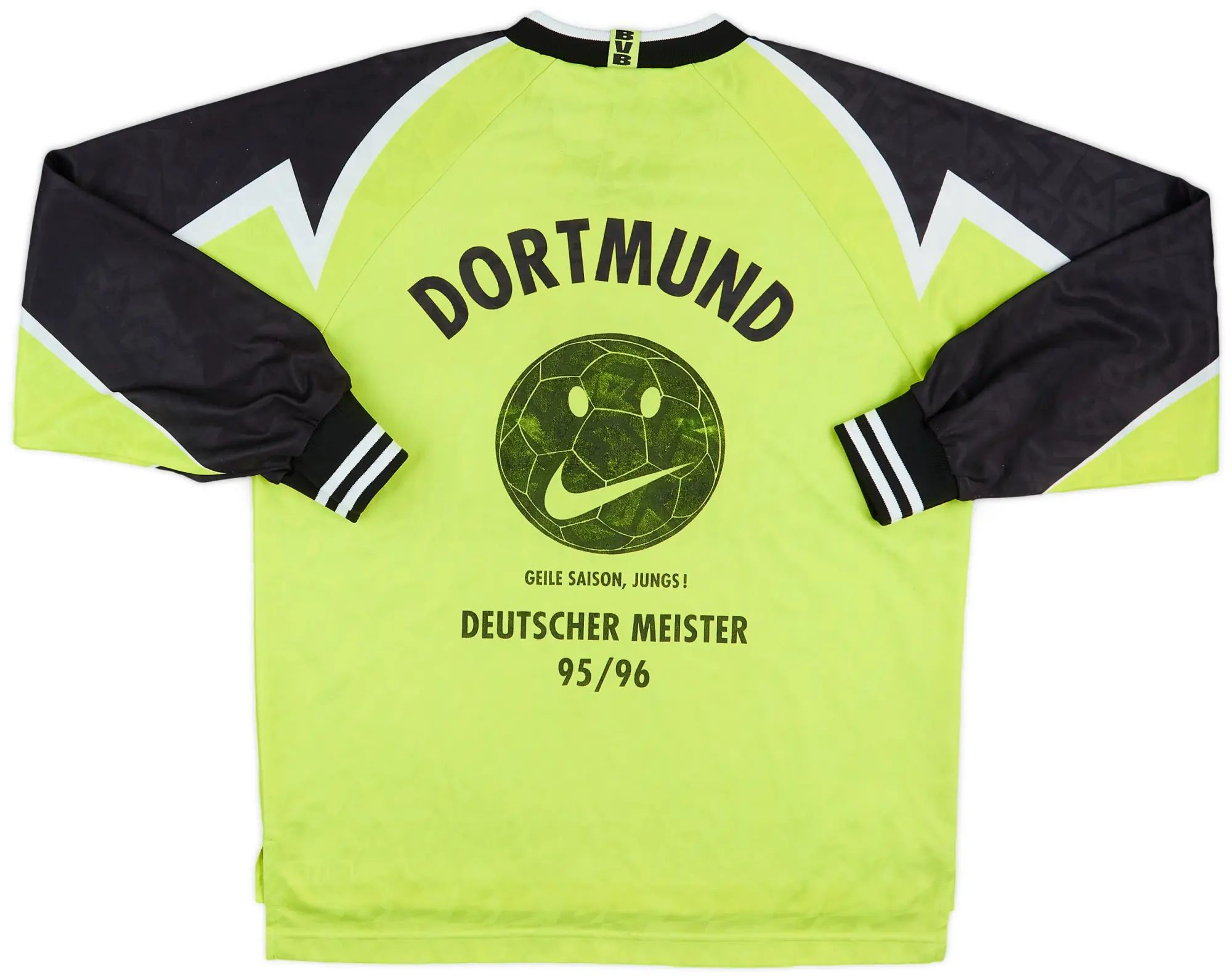 NIKE Borussia Dortmund 1995/96 サッカーシャツ 1995-96 Borussia Dortmund 'Deutscher Meister' Home Shirt - 9