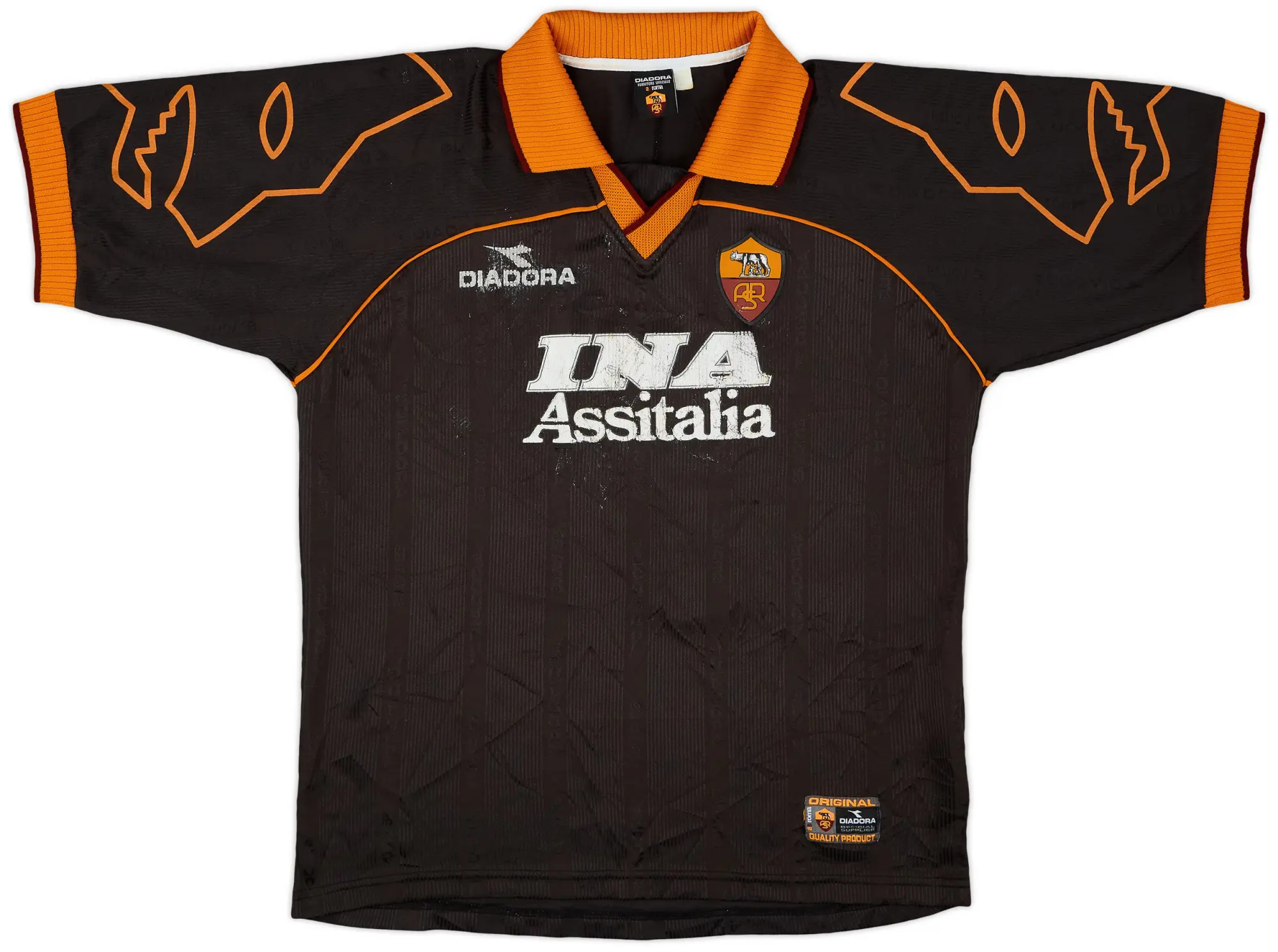 Diadora 1999-00 Roma Third Shirt #14 - 5/10 - (L)